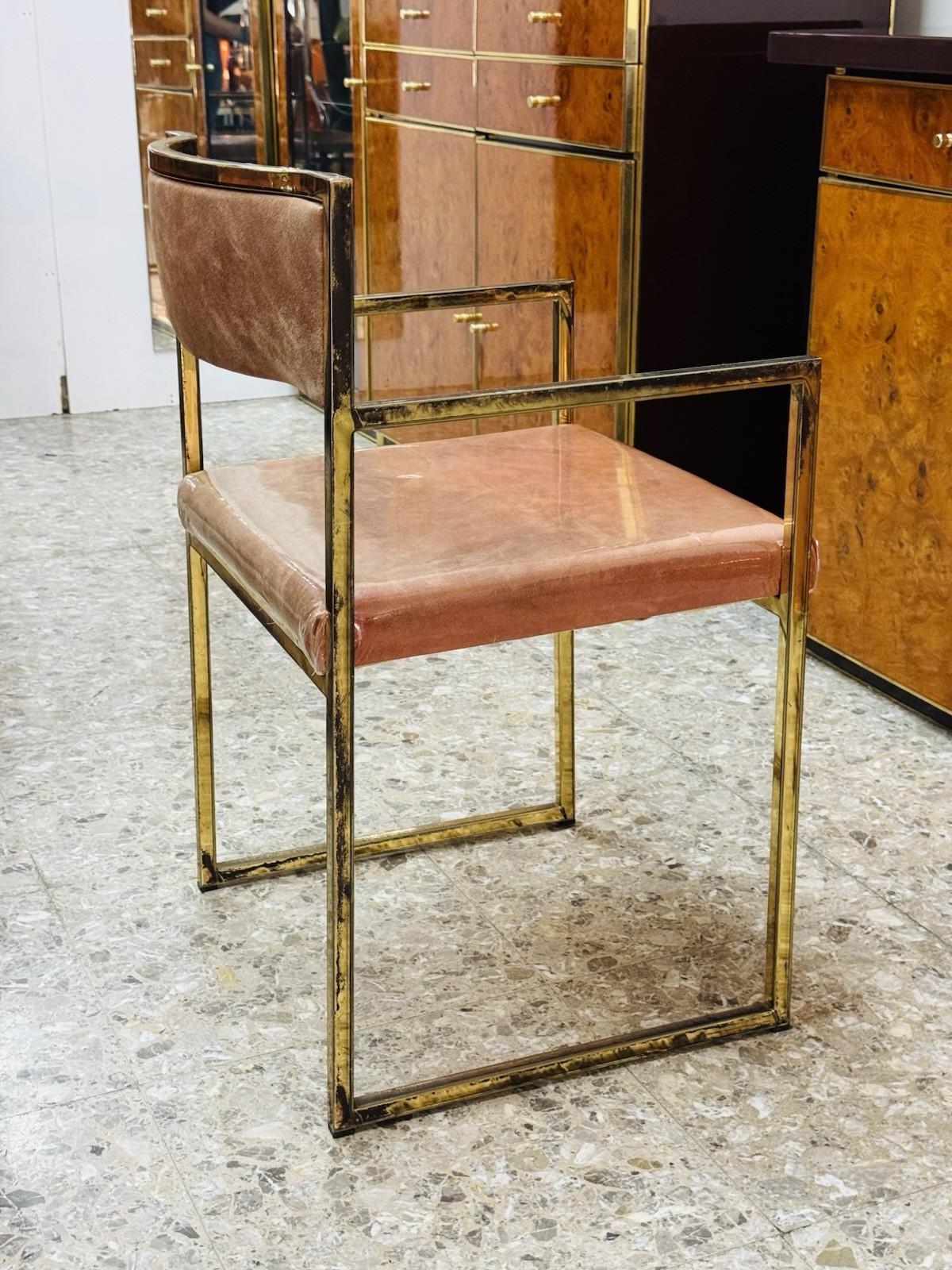 Set Di 4 Poltroncine Da Pranzo Hollywood Regency Anni 70 Modernariato im Angebot 7