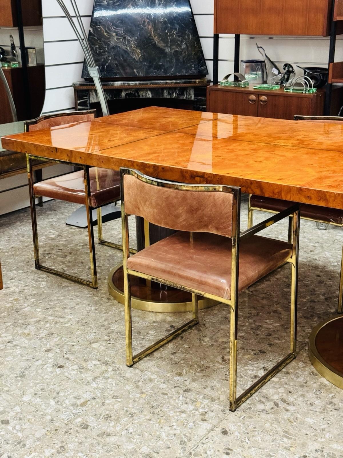 Set Di 4 Poltroncine Da Pranzo Hollywood Regency Anni 70 Modernariato im Angebot 8