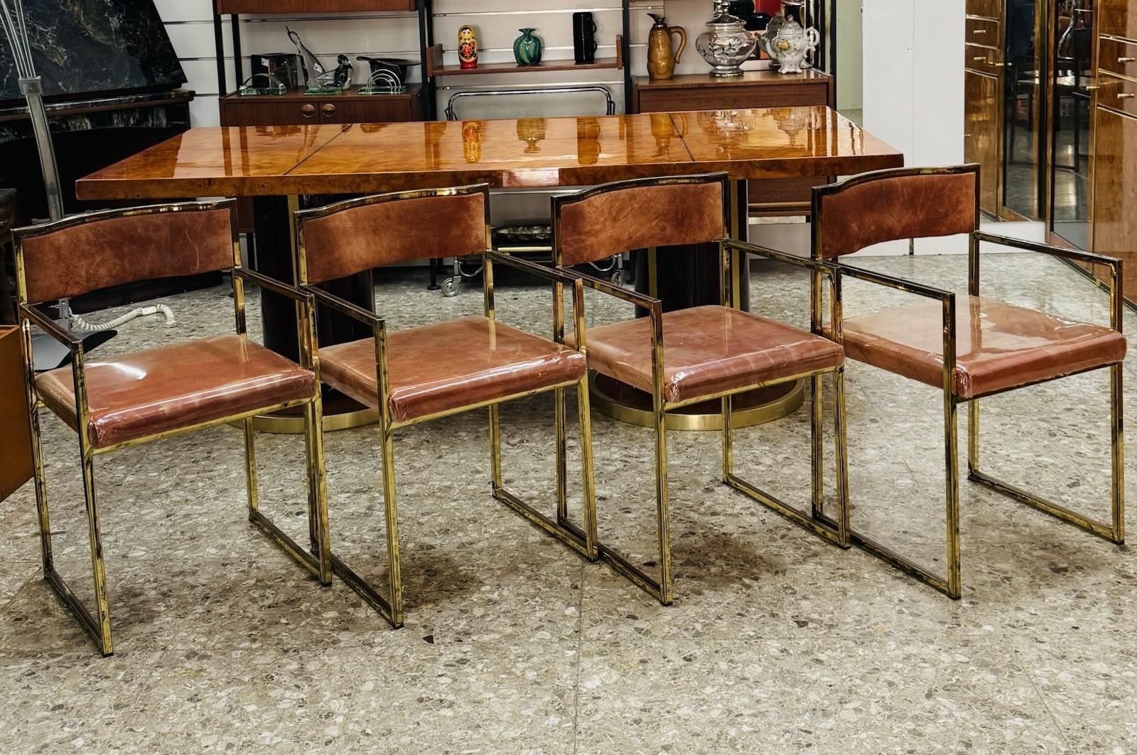 Set Di 4 Poltroncine Da Pranzo Hollywood Regency Anni 70 Modernariato im Zustand „Gut“ im Angebot in Taranto, IT