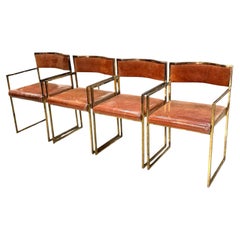 Set Di 4 Poltroncine Da Pranzo Hollywood Regency Anni 70 Modernariato