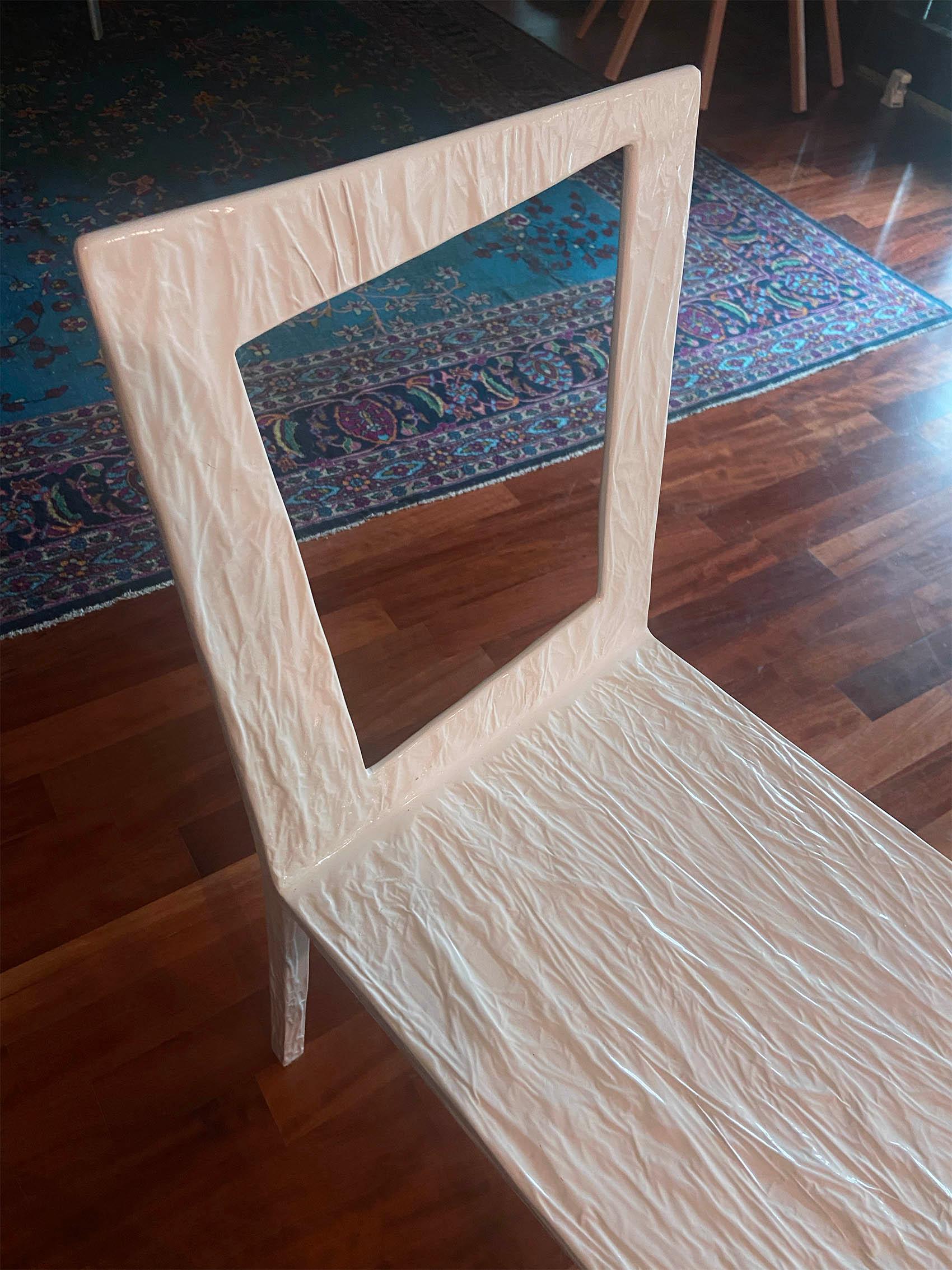 Ensemble de 4 chaises de bureau par Andrea Salvetti, produit par Dilmos en vente 2