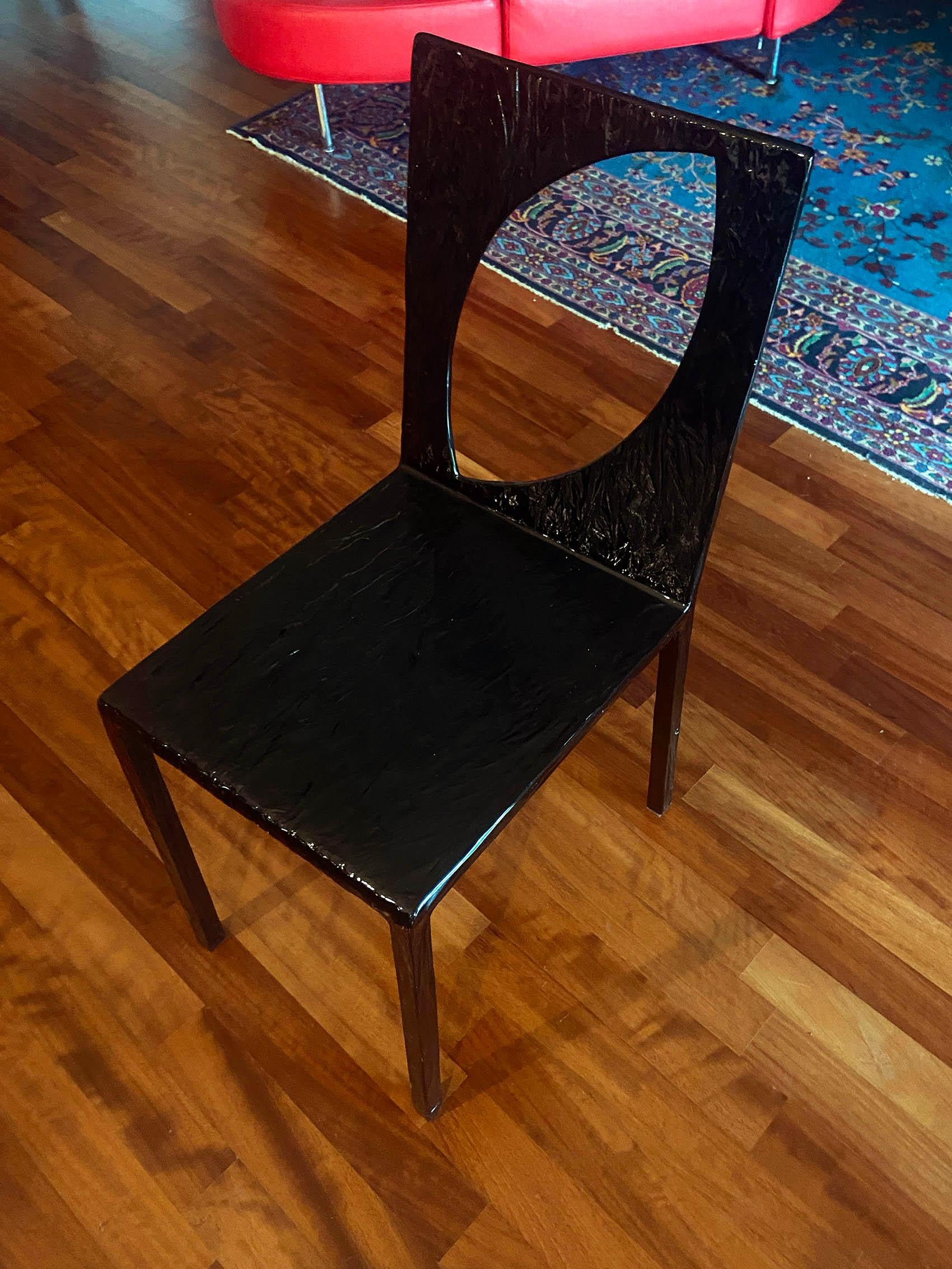 Ensemble de 4 chaises de bureau par Andrea Salvetti, produit par Dilmos en vente 6