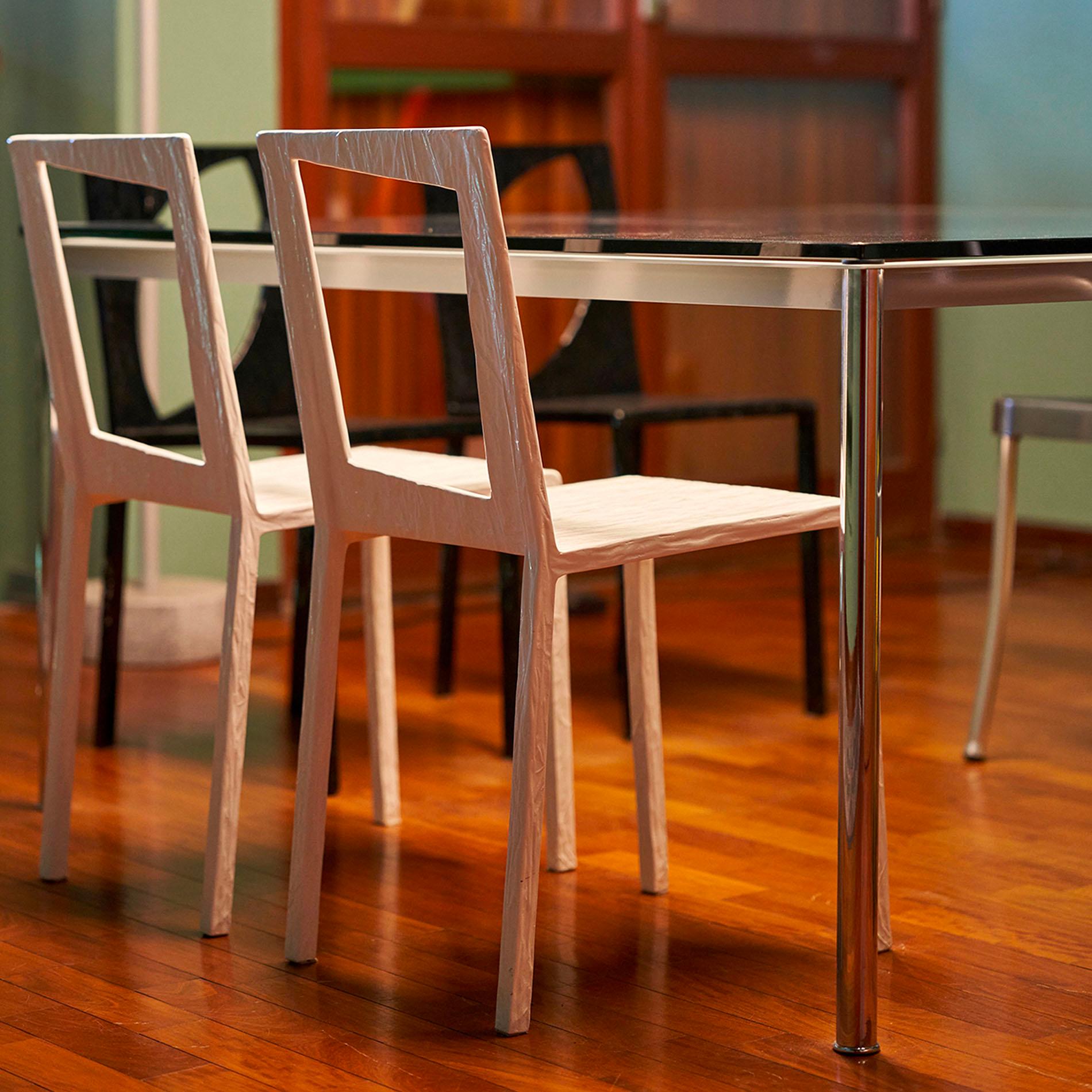 Italian Ensemble de 4 chaises de bureau par Andrea Salvetti, produit par Dilmos en vente