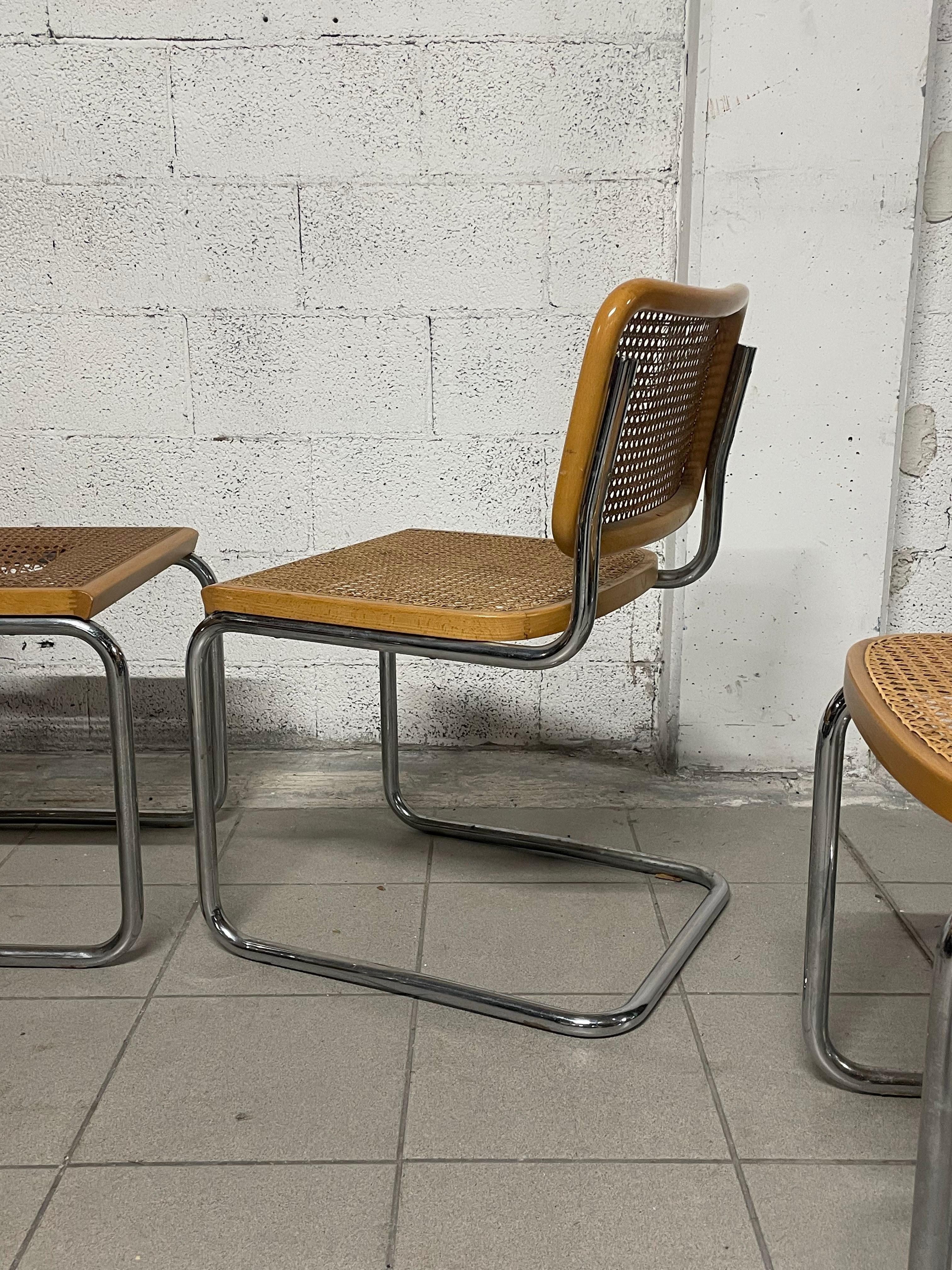 Set di 4 sedie Cesca B32 anni '70 marchiate Gavina 2