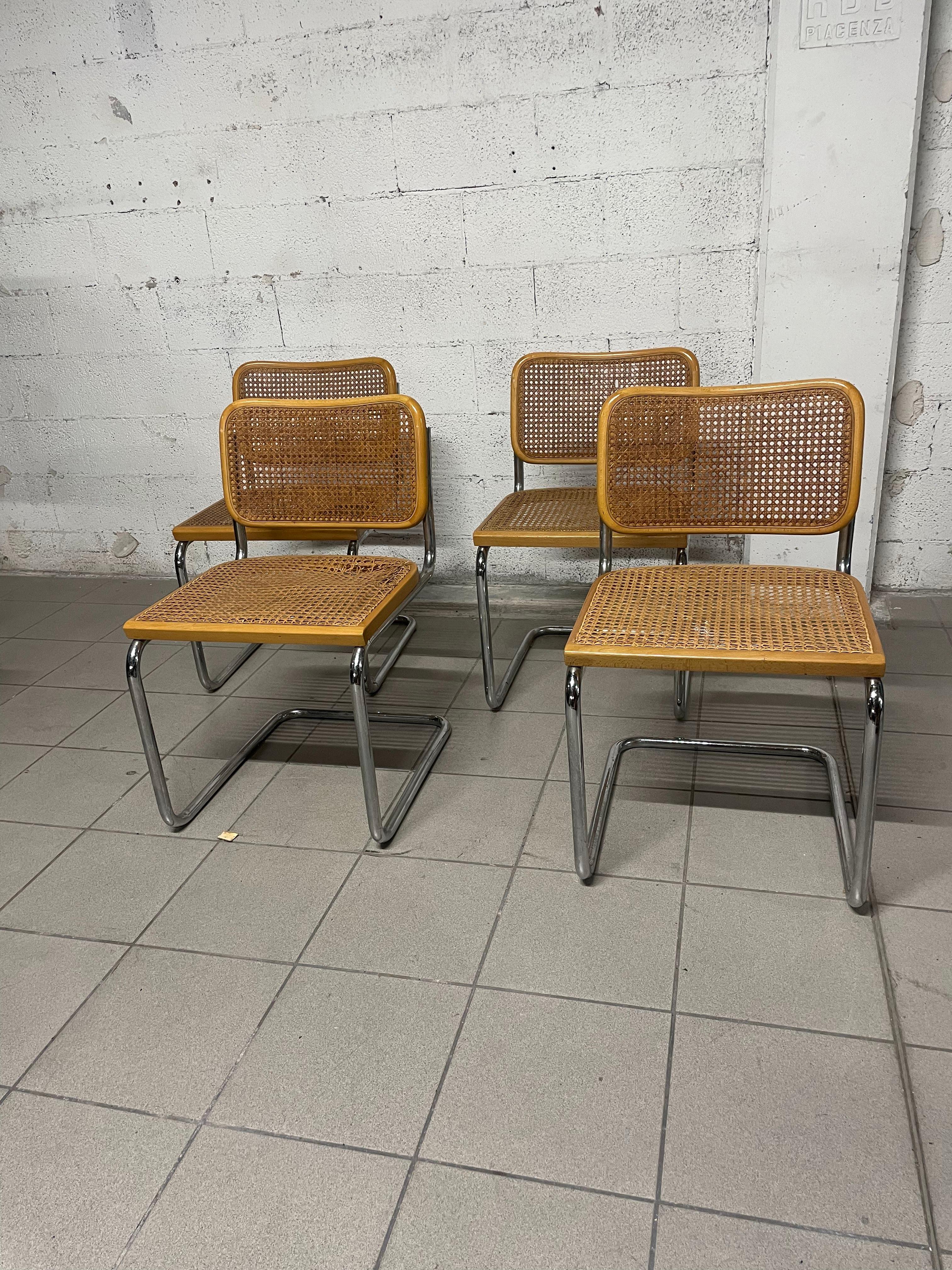 Set di 4 sedie Cesca B32 anni '70 marchiate Gavina For Sale 7