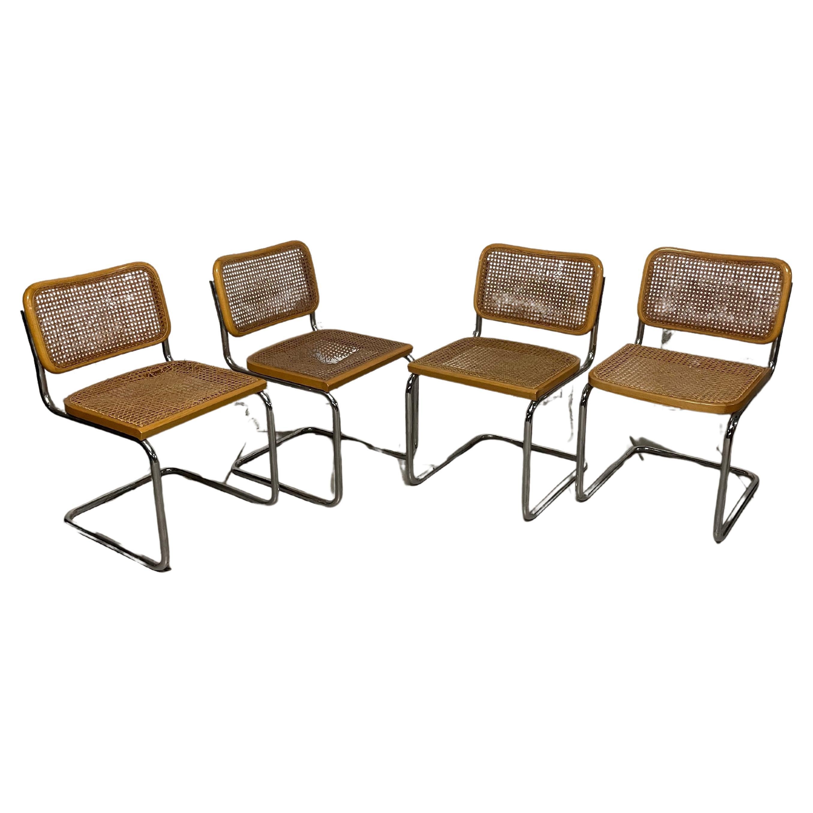 Set di 4 sedie Cesca B32 anni '70 marchiate Gavina For Sale