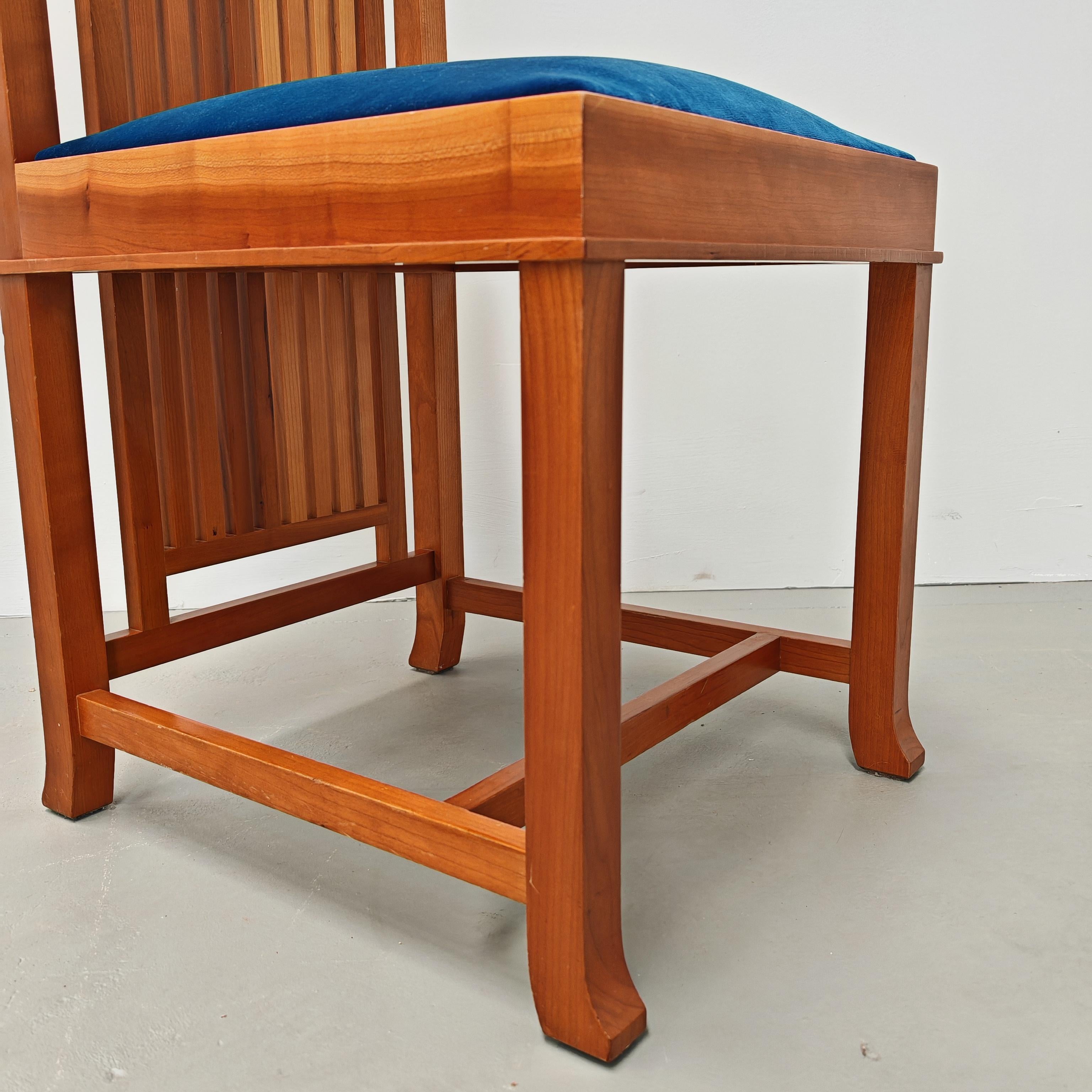 satz von 4 Coonley-Stühlen, Frank Lloyd Wright für Cassina 1989 im Angebot 7