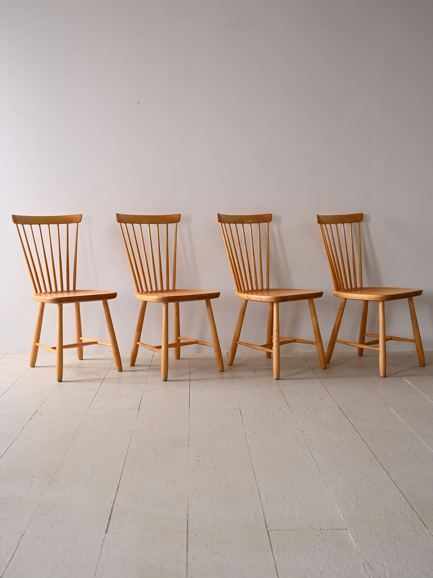 Scandinavian Modern Set of 4 chairs by Carl Malmsten 