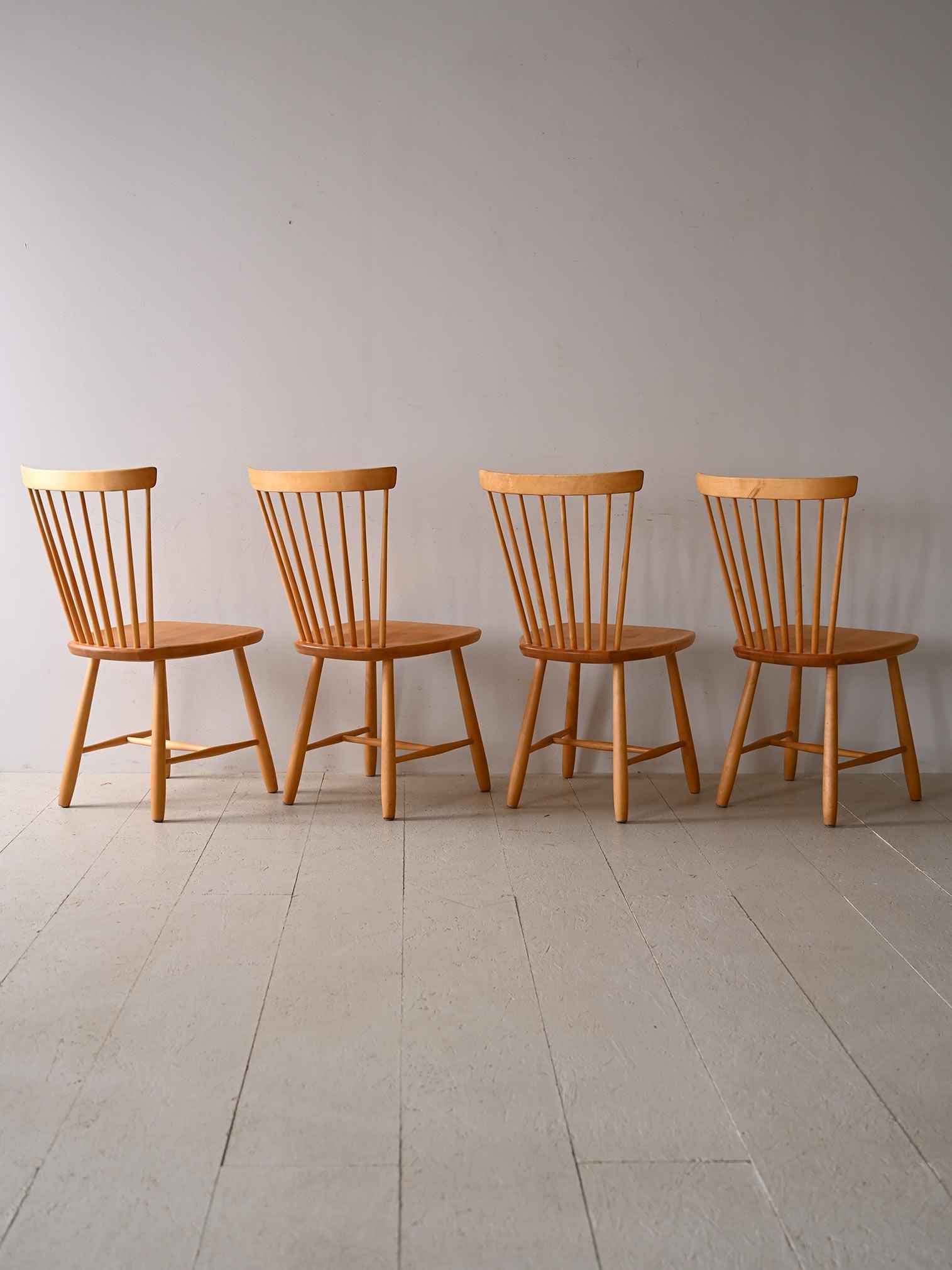 Swedish Set of 4 chairs by Carl Malmsten 