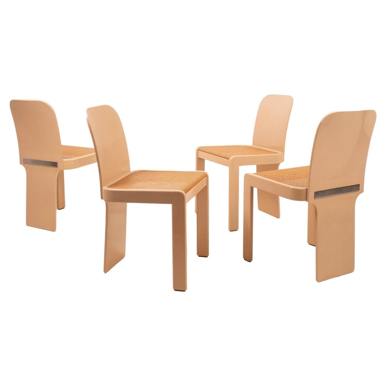 Set of 4 Chairs by Pierluigi Molinari for Pozzi For Sale