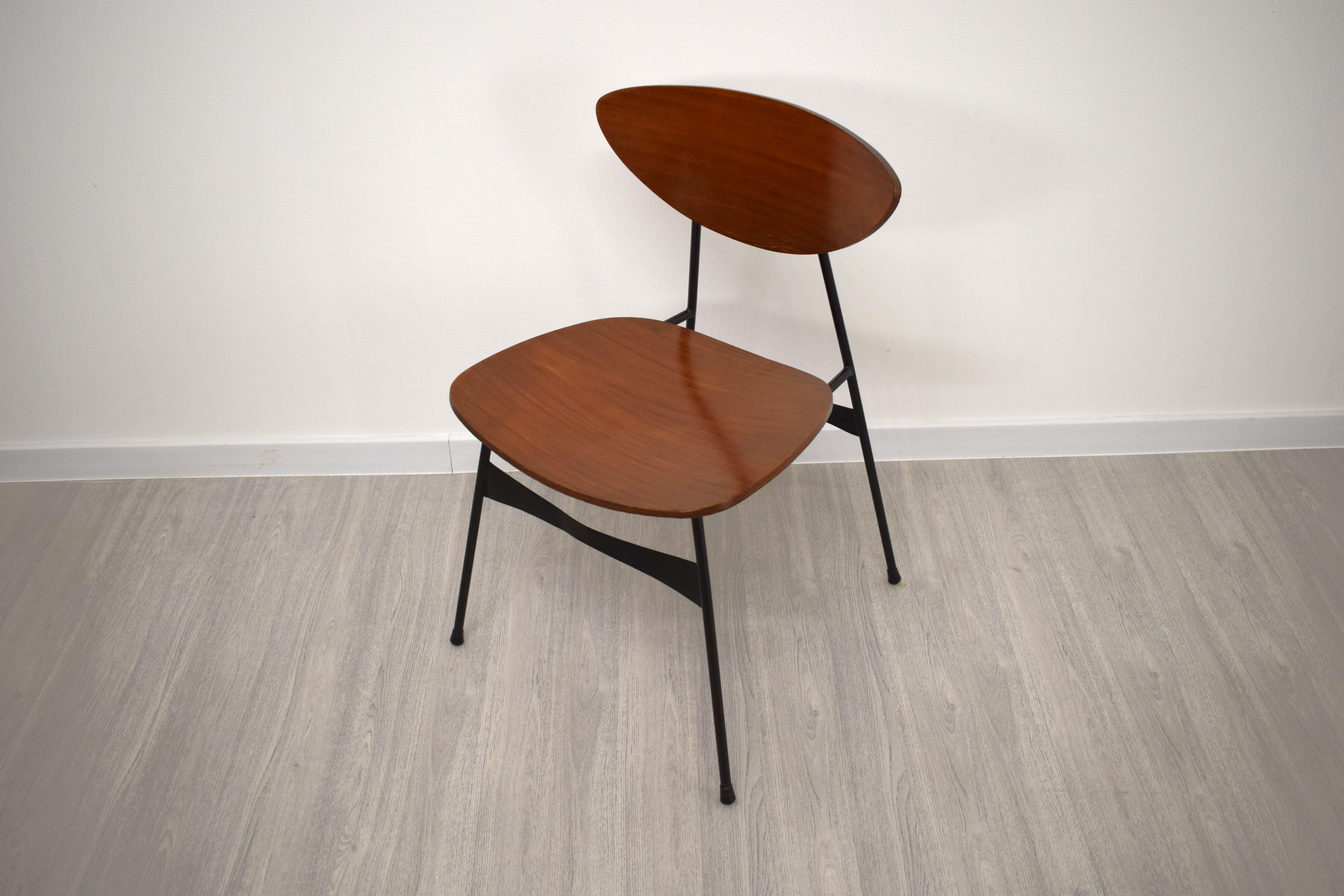 Set di 4 sedie- Ferro e legno curvato en vente 5