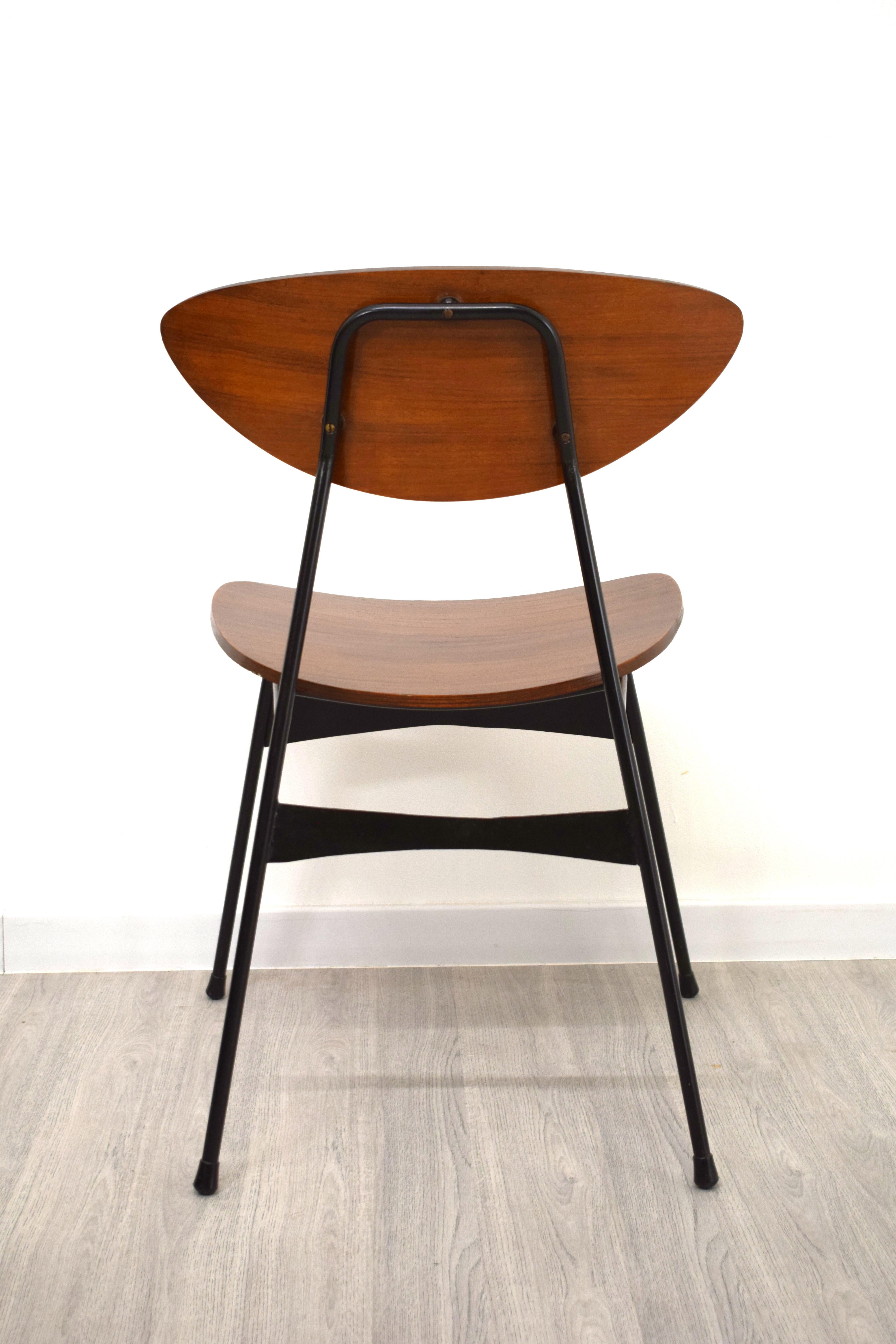 Set di 4 sedie- Ferro e legno curvato en vente 8