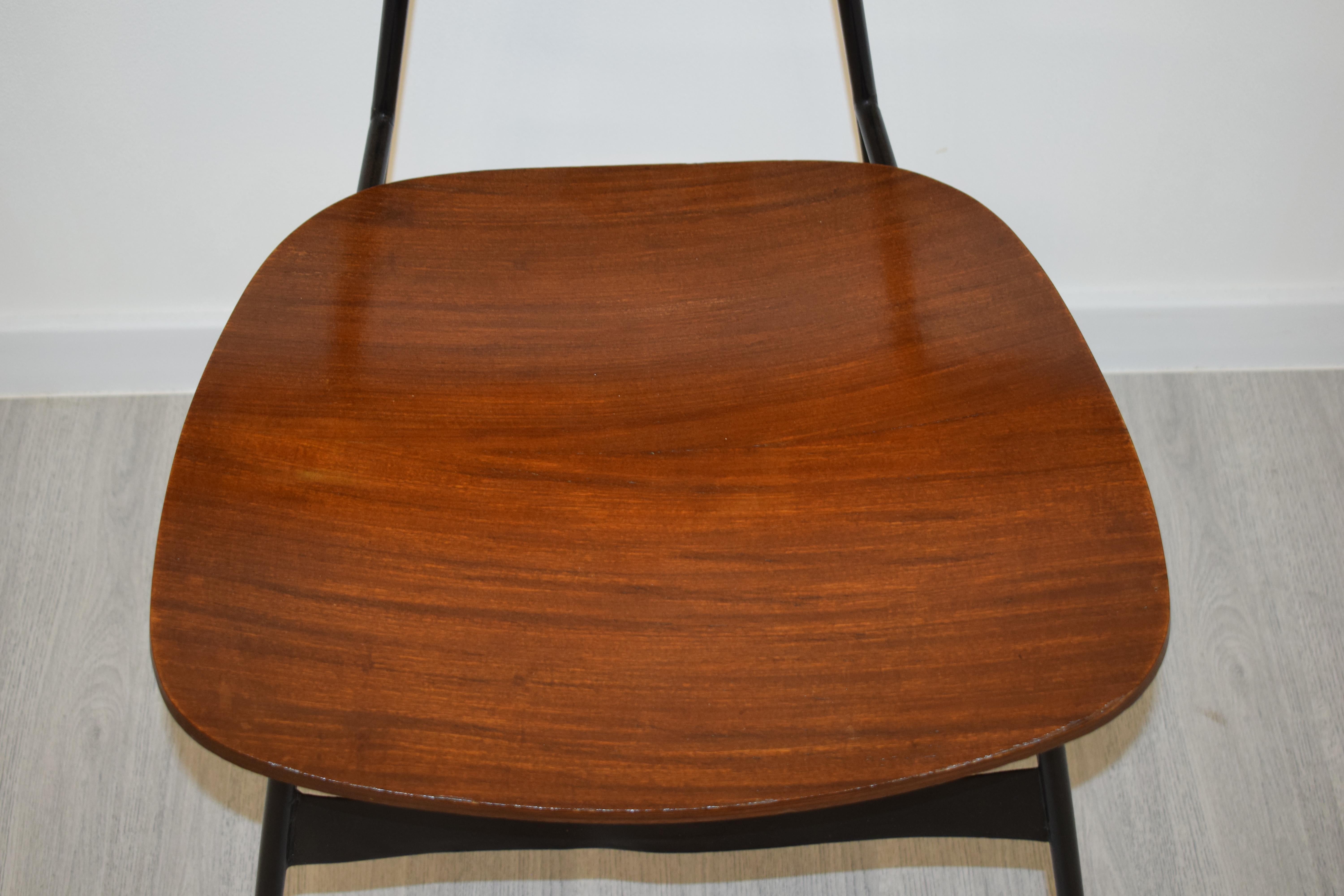 Set di 4 sedie- Ferro e legno curvato en vente 10