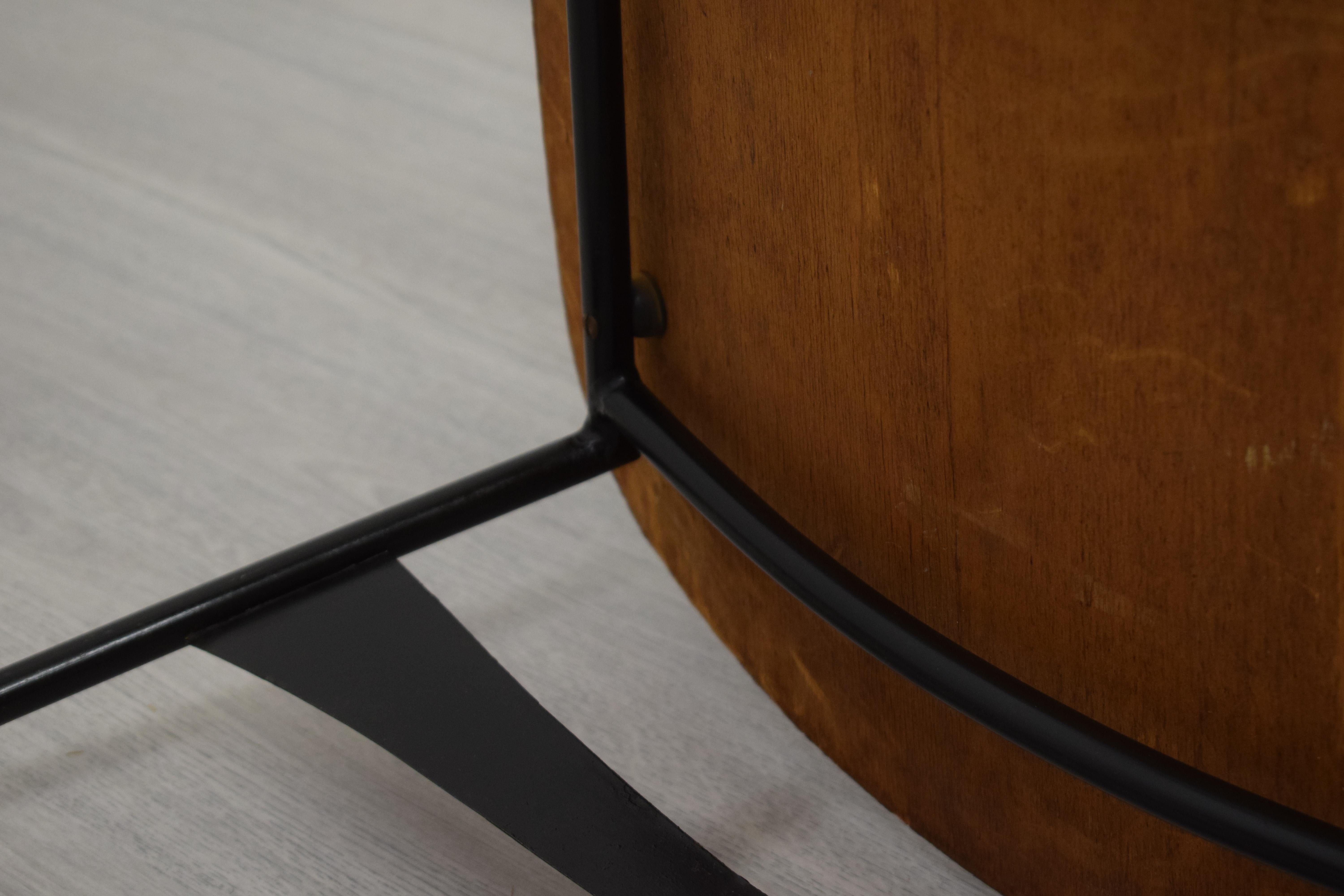 Set di 4 sedie- Ferro e legno curvato en vente 14