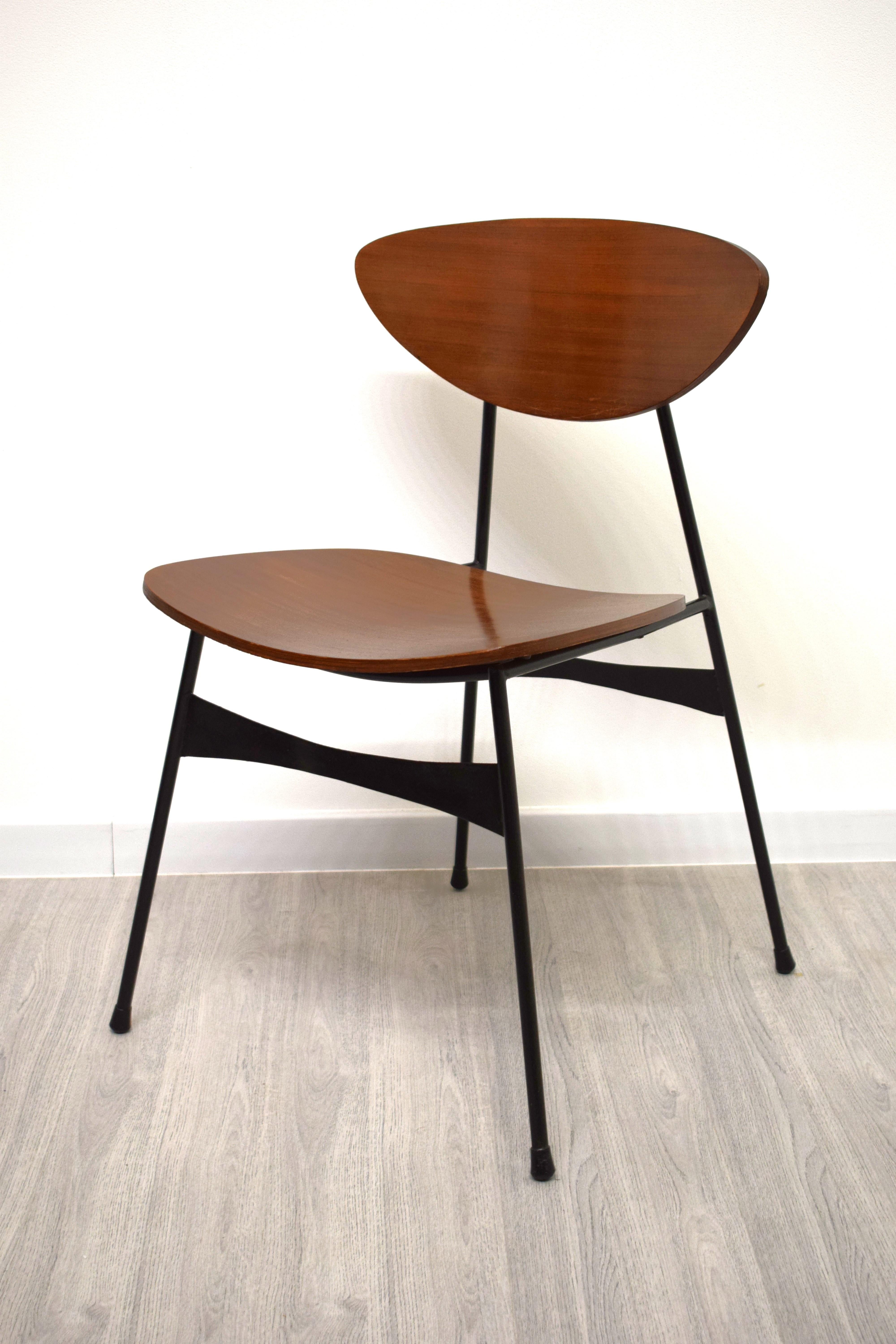 Set di 4 sedie- Ferro e legno curvato en vente 4