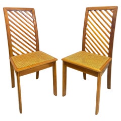 Set di 4 sedie in legno anni '70