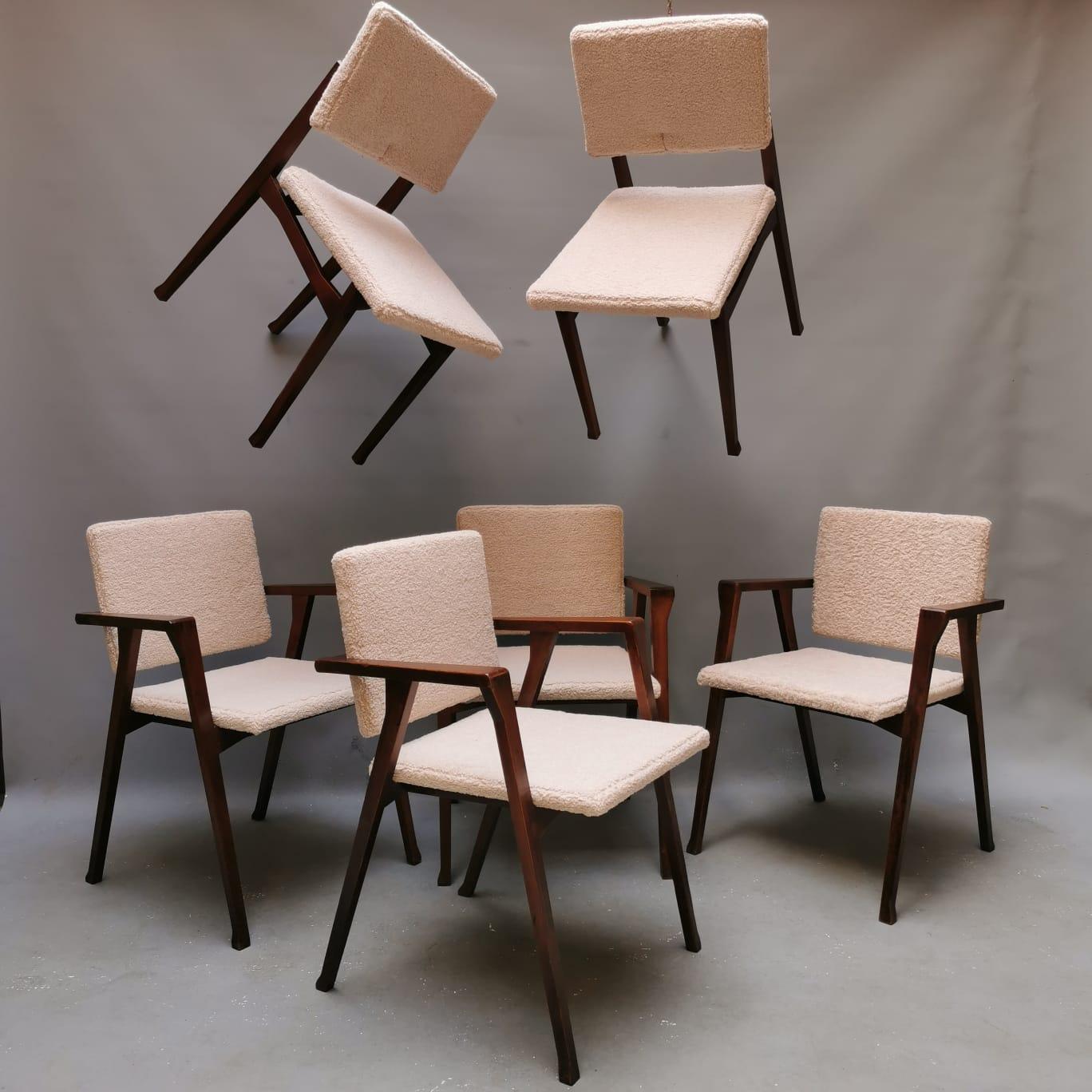 Modern Set of 4 Luisa Chair e 2 Luisella Chair, Franco Albini, Poggi 