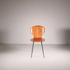 Set of 4 Lulli Chairs, Carlo Ratti, Curved Woods Industry, 1950s