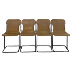 Set Di 4 Sedie modello Calla di Antonio Ari Colombo per Arflex in pelle