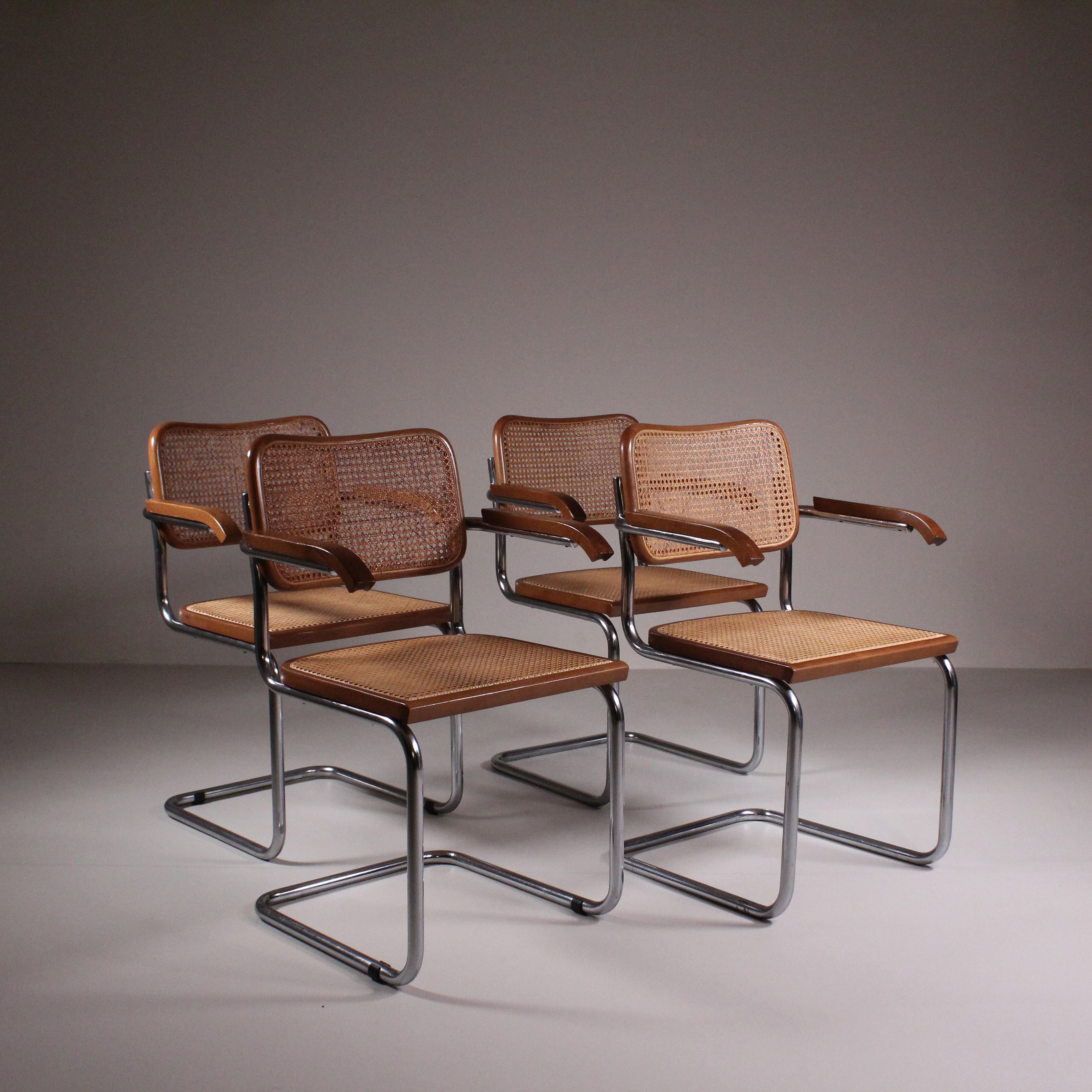 Satz von 4 Stühlen Modell Cesca, 1960 (Italian) im Angebot