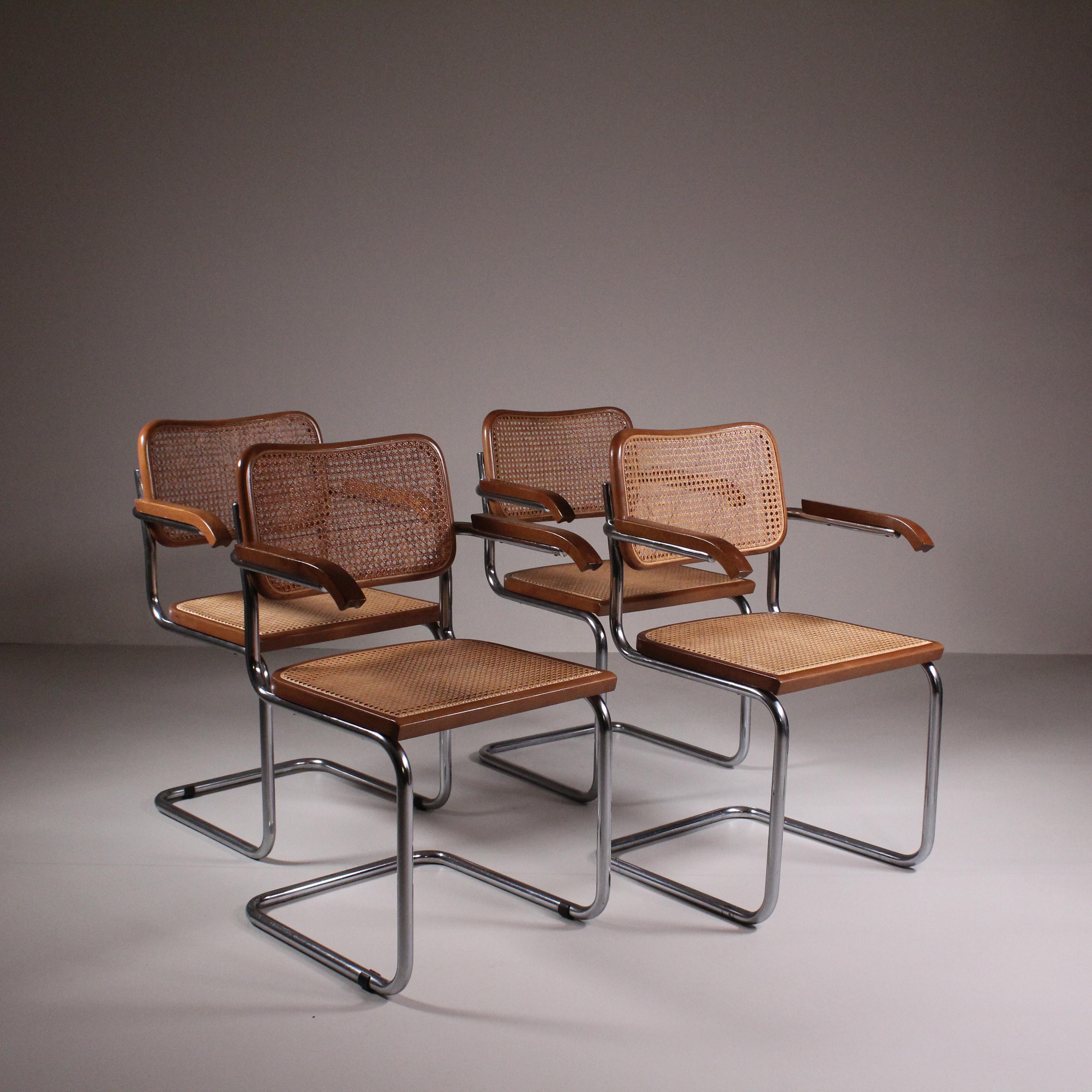 Satz von 4 Stühlen Modell Cesca, 1960 (Mid-20th Century) im Angebot