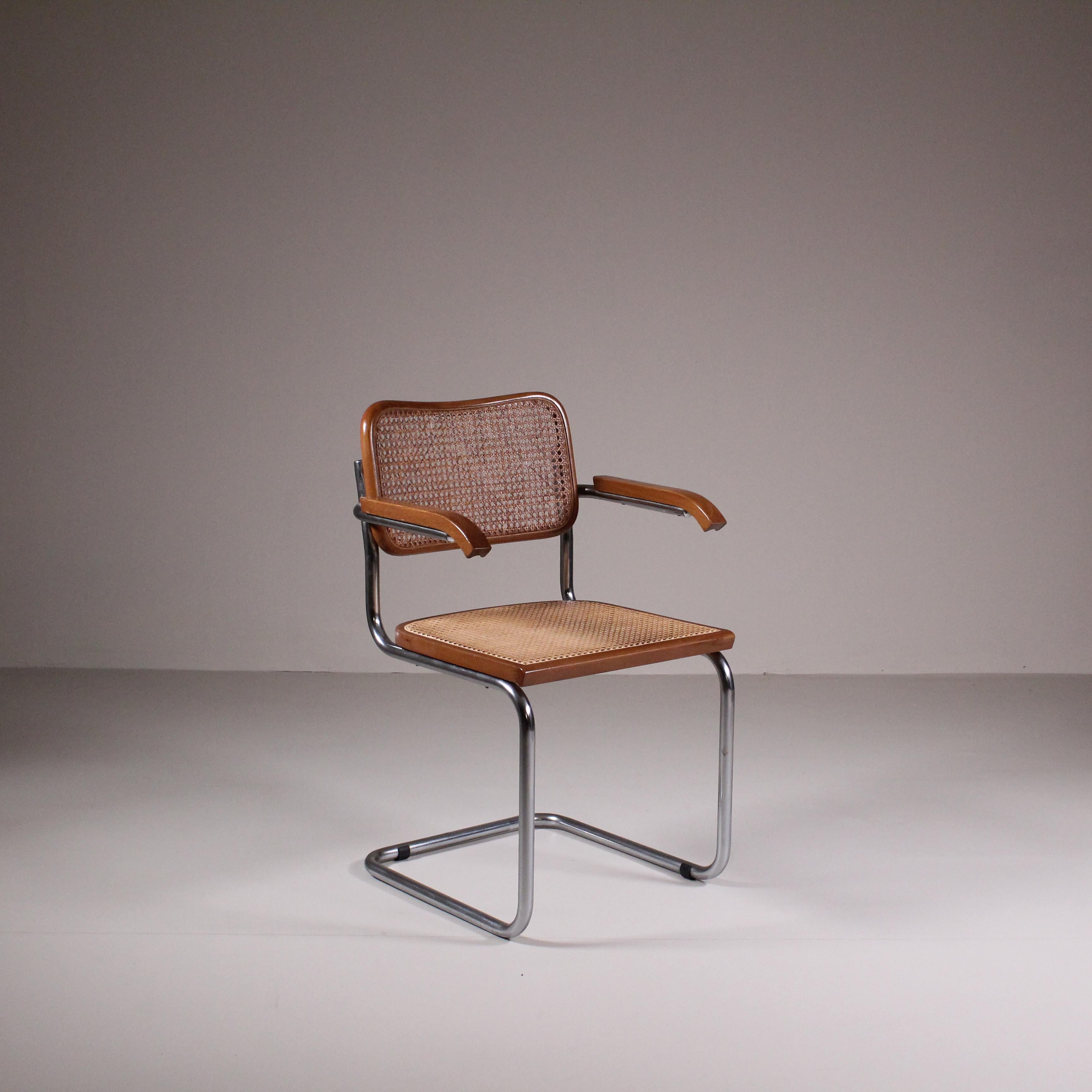 Satz von 4 Stühlen Modell Cesca, 1960 (Stahl) im Angebot