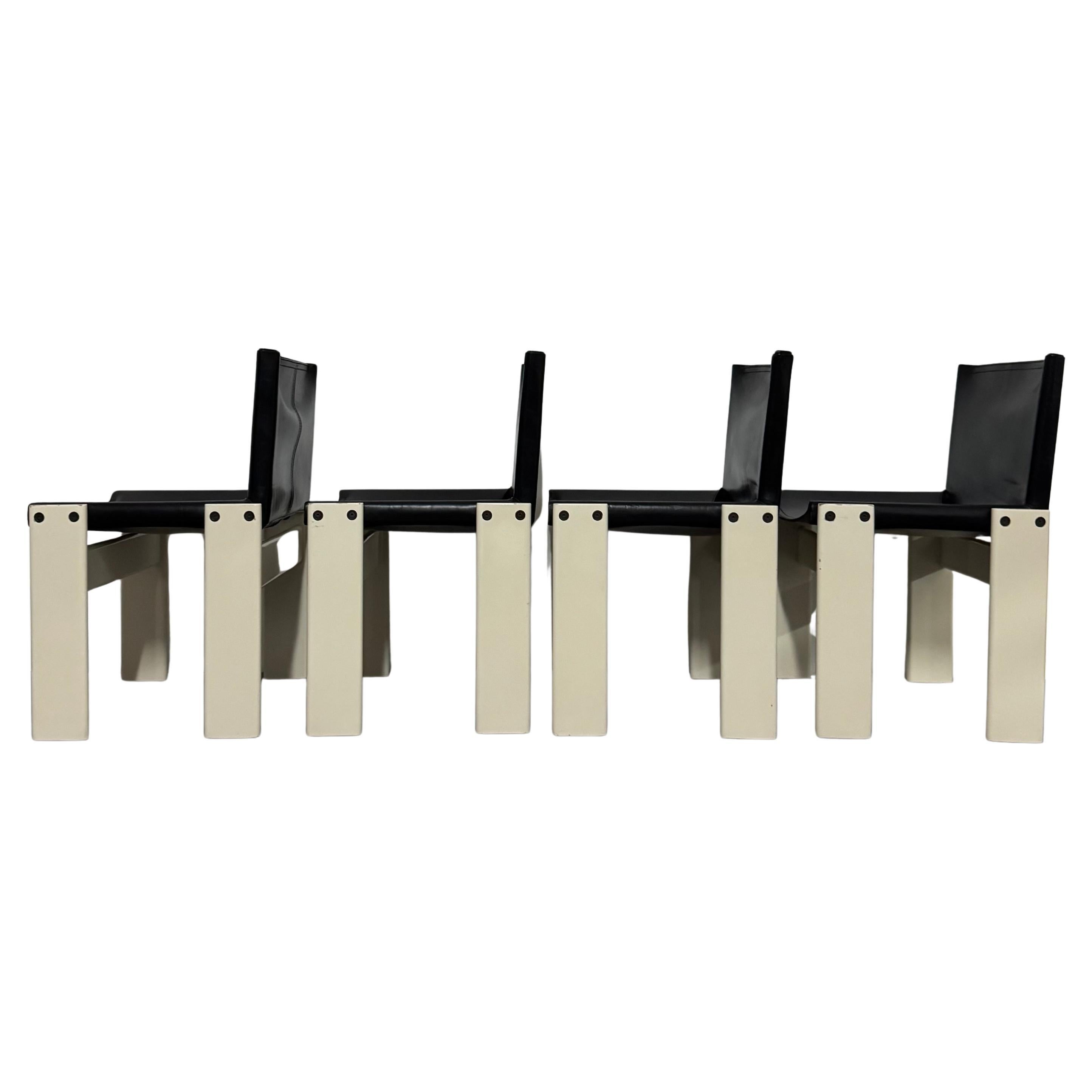 Set di 4 sedie “Monk” Afra 
Tobia Scarpa Molteni&C Rare Edition 1980
s Design For Sale