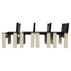 Set di 4 sedie “Monk” Afra 
Tobia Scarpa Molteni&C Rare Edition 1980
s Design