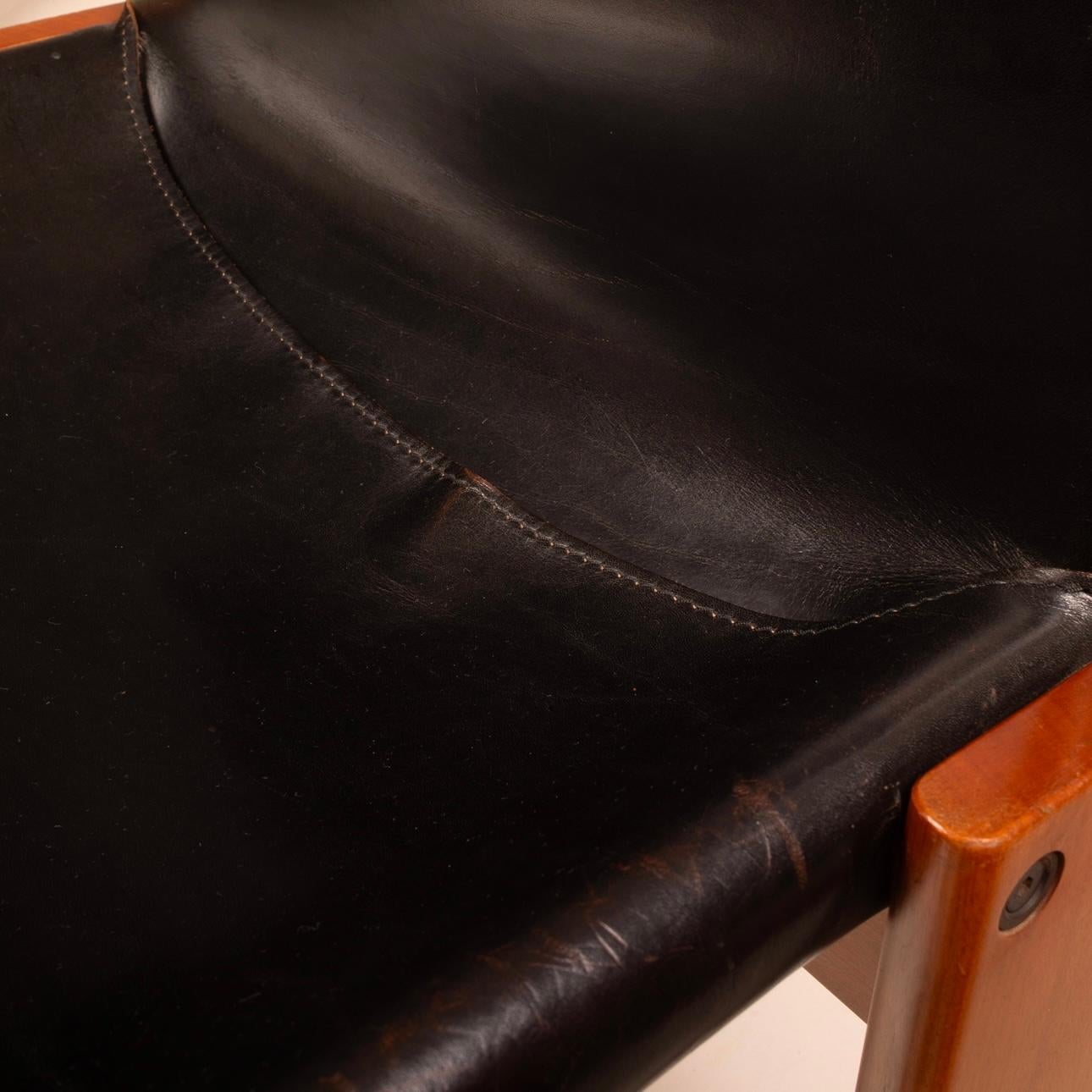 Set of Four Monk Chairs by Afra & Tobia Scarpa for Molteni, 1973 in vendita 2