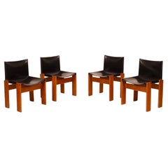 Set of Four Monk Chairs by Afra & Tobia Scarpa for Molteni, 1973