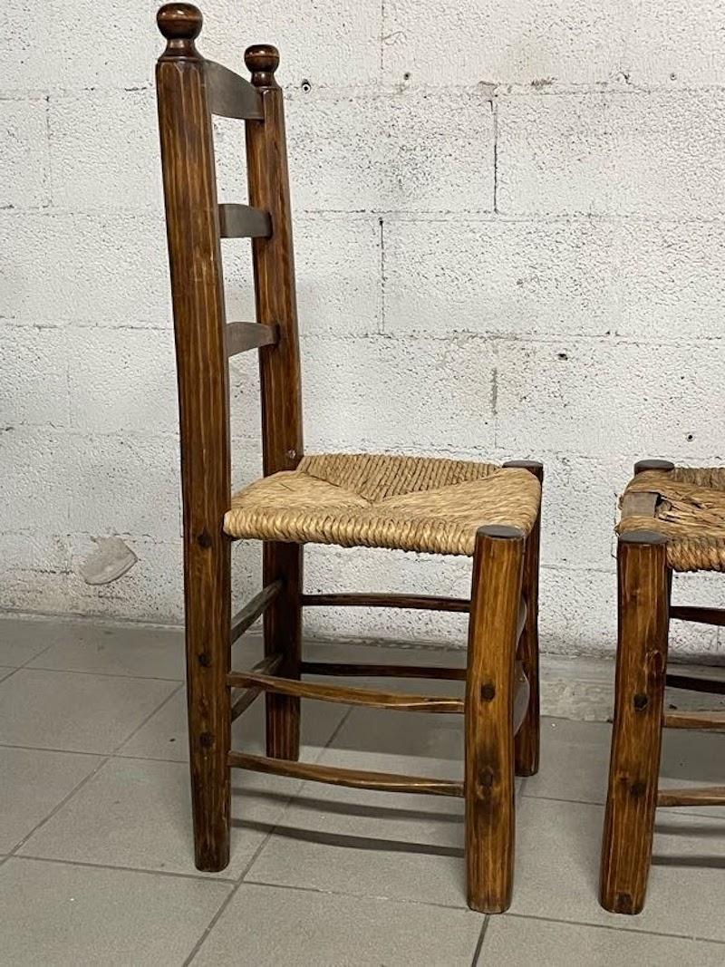 Satz von 4 Stühlen im Stil von Charles Dudouyt, Frankreich, 1950er Jahre im Angebot 12