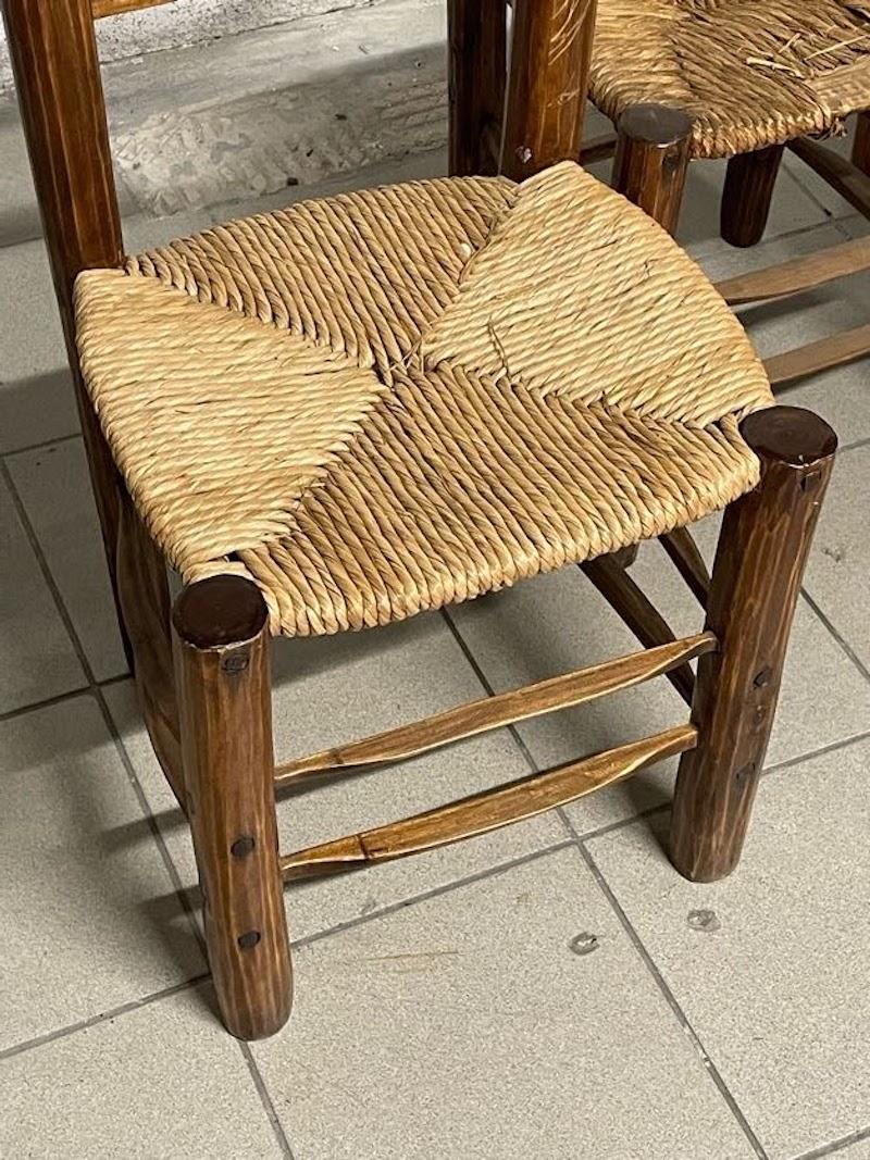 Satz von 4 Stühlen im Stil von Charles Dudouyt, Frankreich, 1950er Jahre (Mid-20th Century) im Angebot