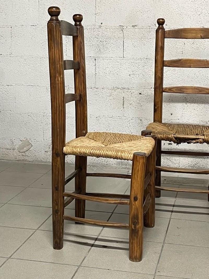 Satz von 4 Stühlen im Stil von Charles Dudouyt, Frankreich, 1950er Jahre im Angebot 2