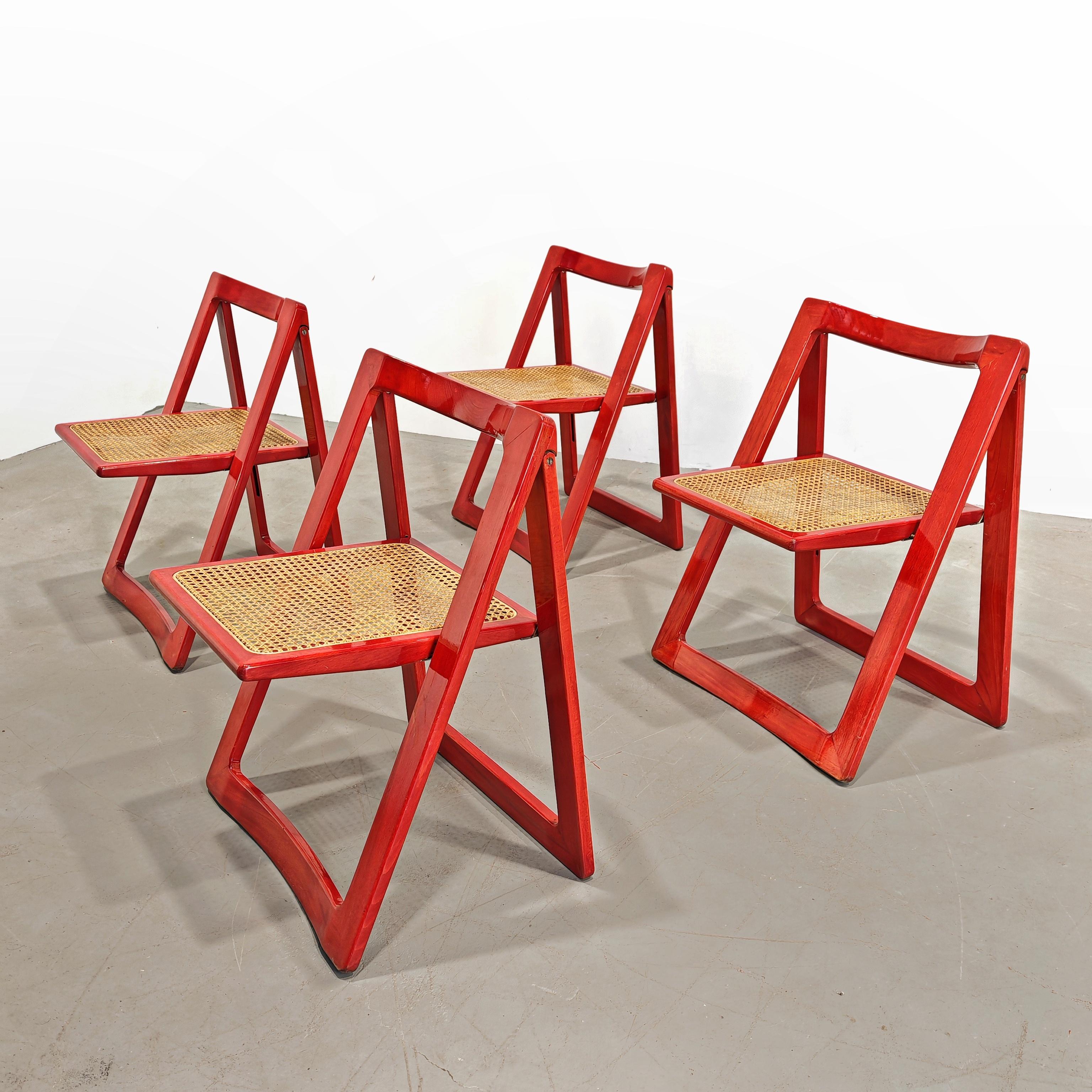 20th Century Set of 4 Folding Chairs 