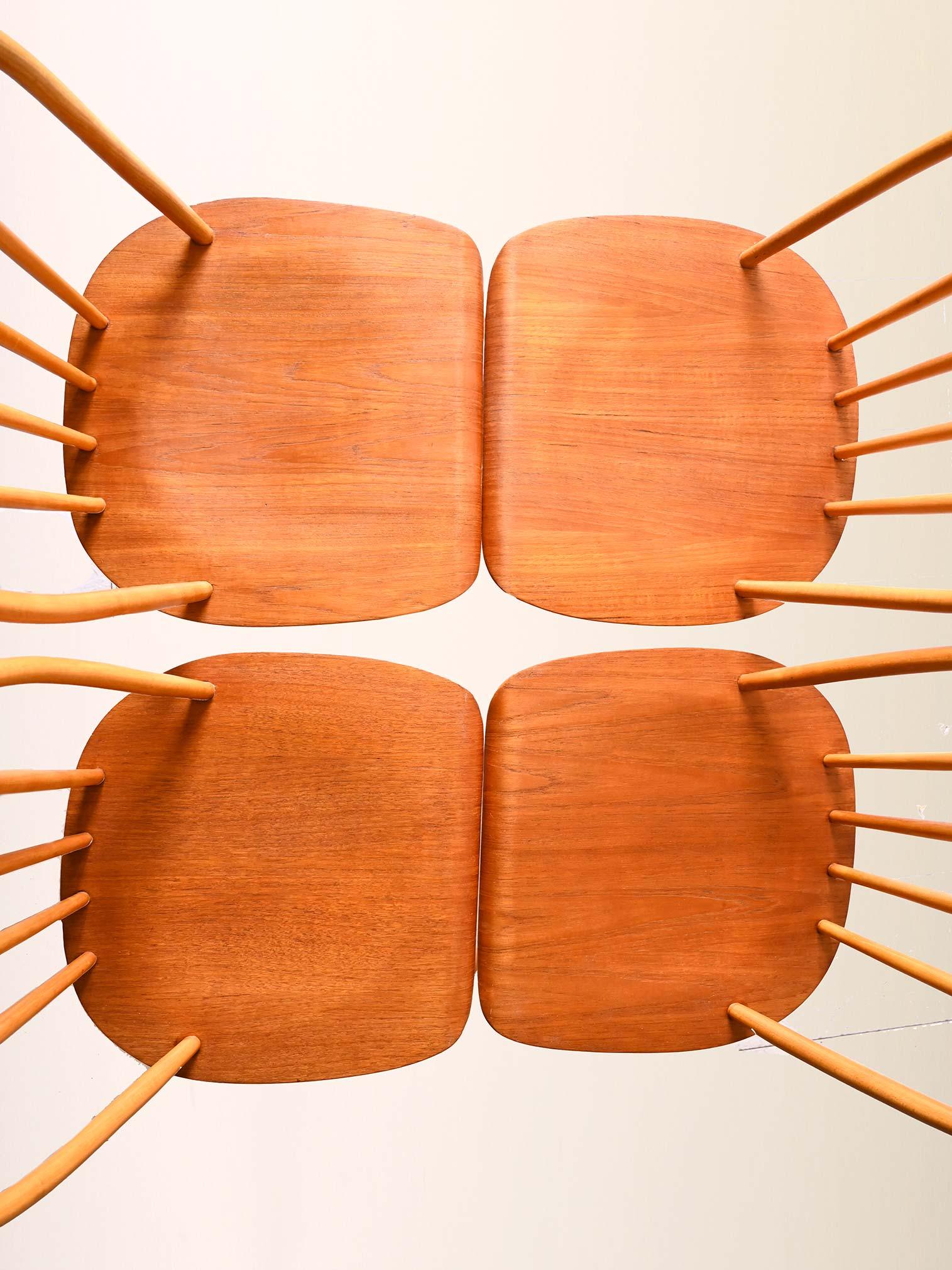 Set di 4 sedie Pinstolar Nesto in vendita 5