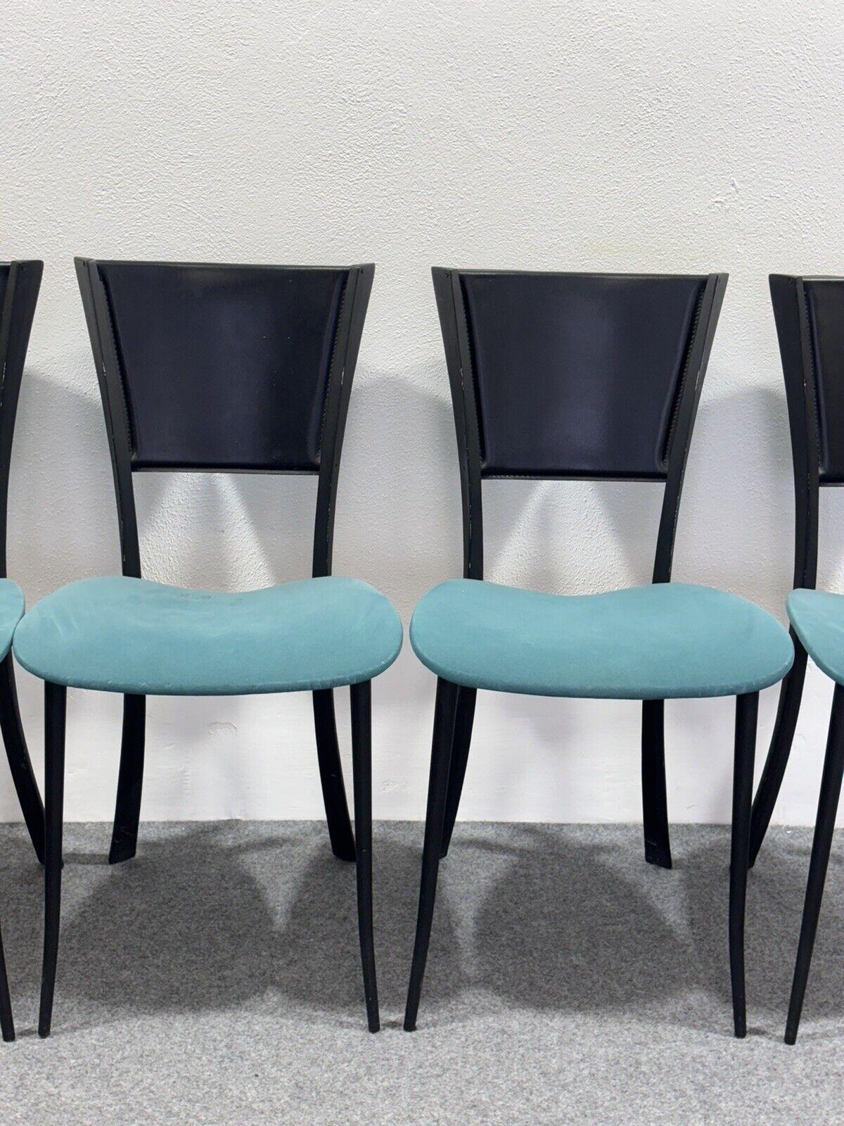 Set Of 4 Postmodern Chairs Modern Design For Sale 3