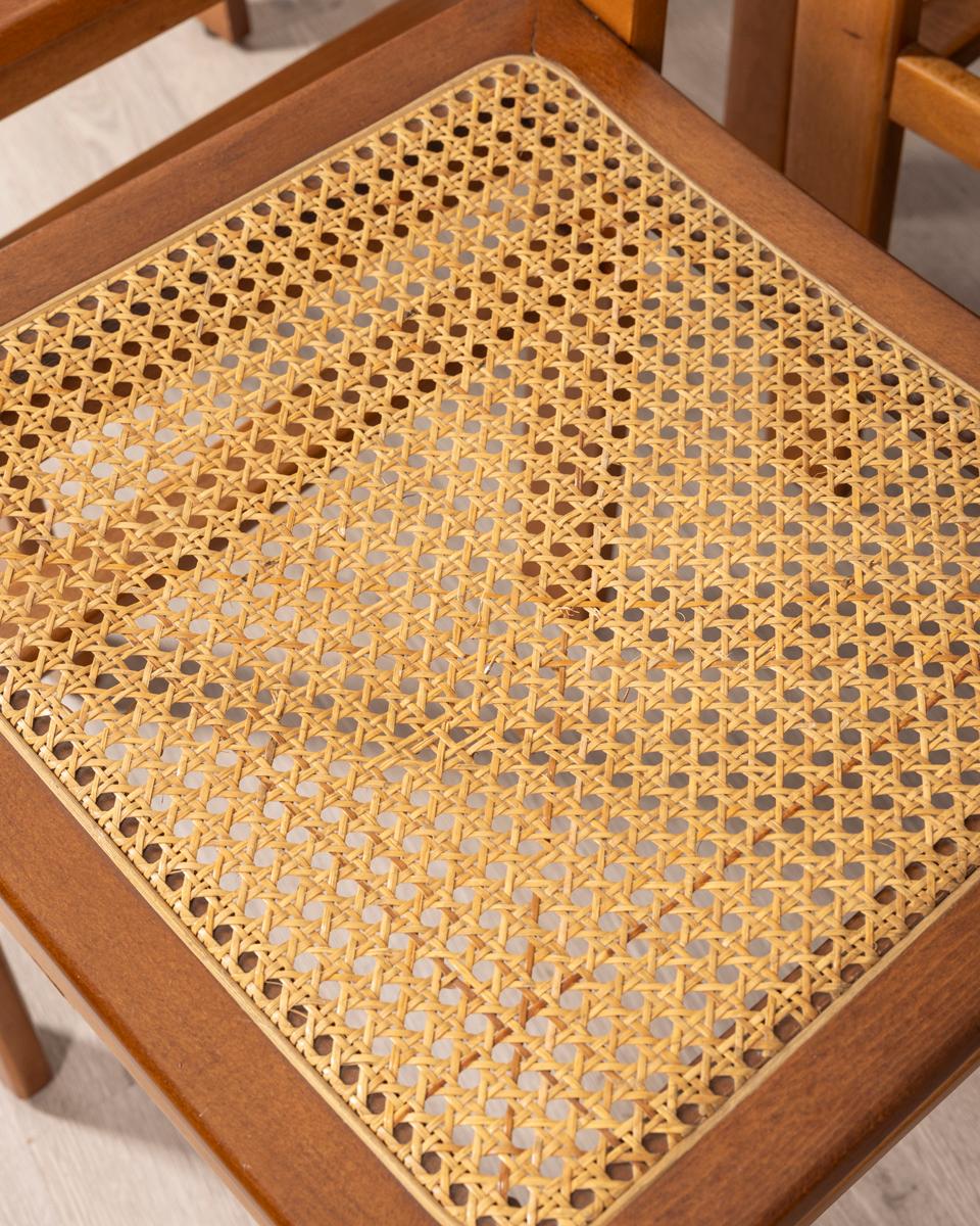 Italian Set di 4 sedie vintage anni 70 modello Arcadia design A. Caraceni per Tagliabue For Sale