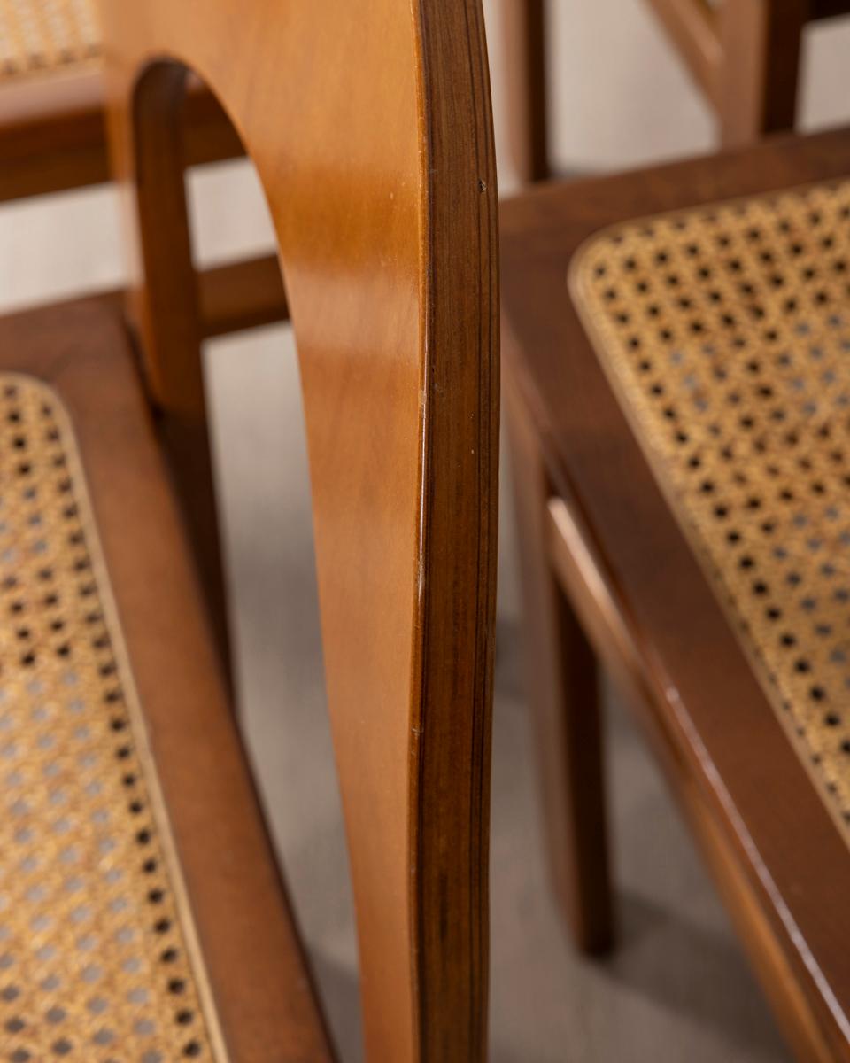 Set di 4 sedie vintage anni 70 modello Arcadia design A. Caraceni per Tagliabue In Good Condition For Sale In None, IT