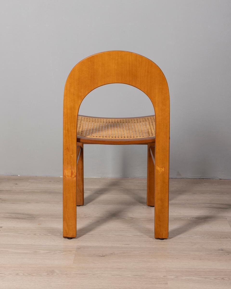 Set di 4 sedie vintage anni 70 modello Arcadia design A. Caraceni per Tagliabue For Sale 1