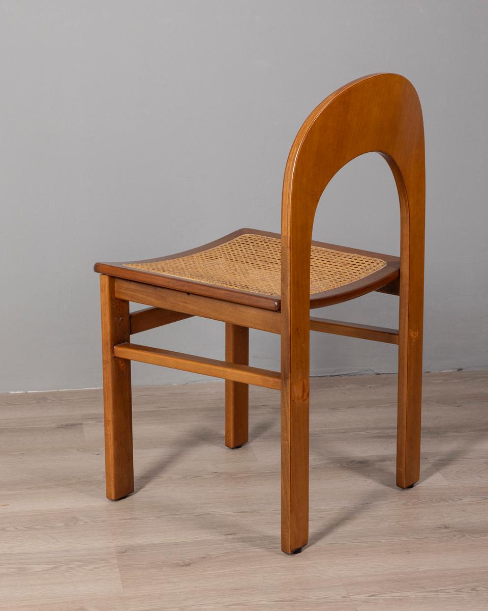 Set di 4 sedie vintage anni 70 modello Arcadia design A. Caraceni per Tagliabue For Sale 2