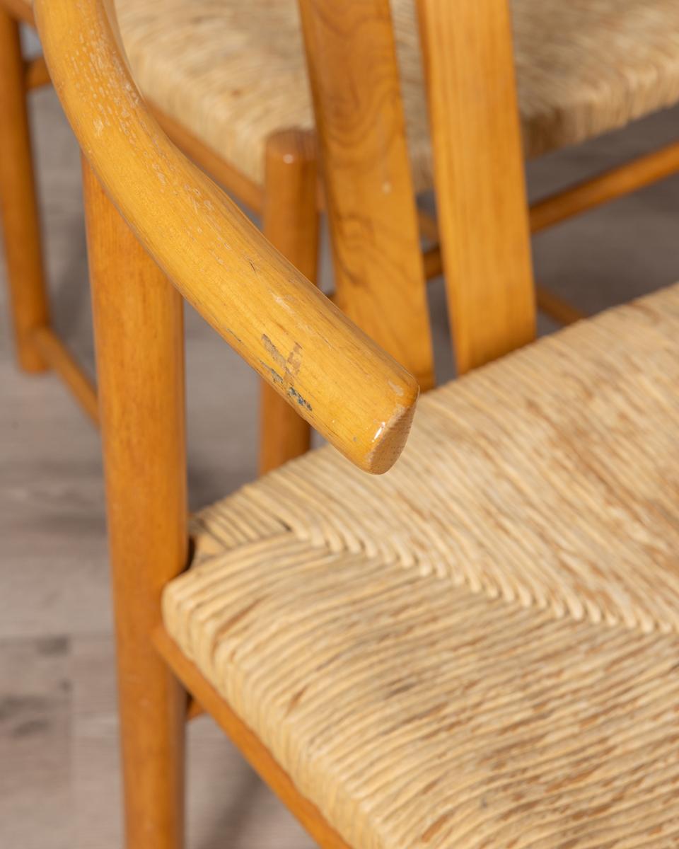 Set di 4 sedie vintage anni 80 in legno di Rovere design Danese In condizioni buone in vendita a None, IT