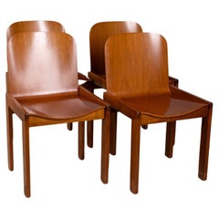 Set di 4 sedie vintage in legno anni '70 design Afra & Tobia Scarpa per Molteni