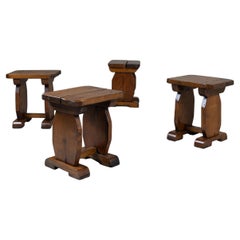 Set di 4 sgabelli in stile brutalista, 1960