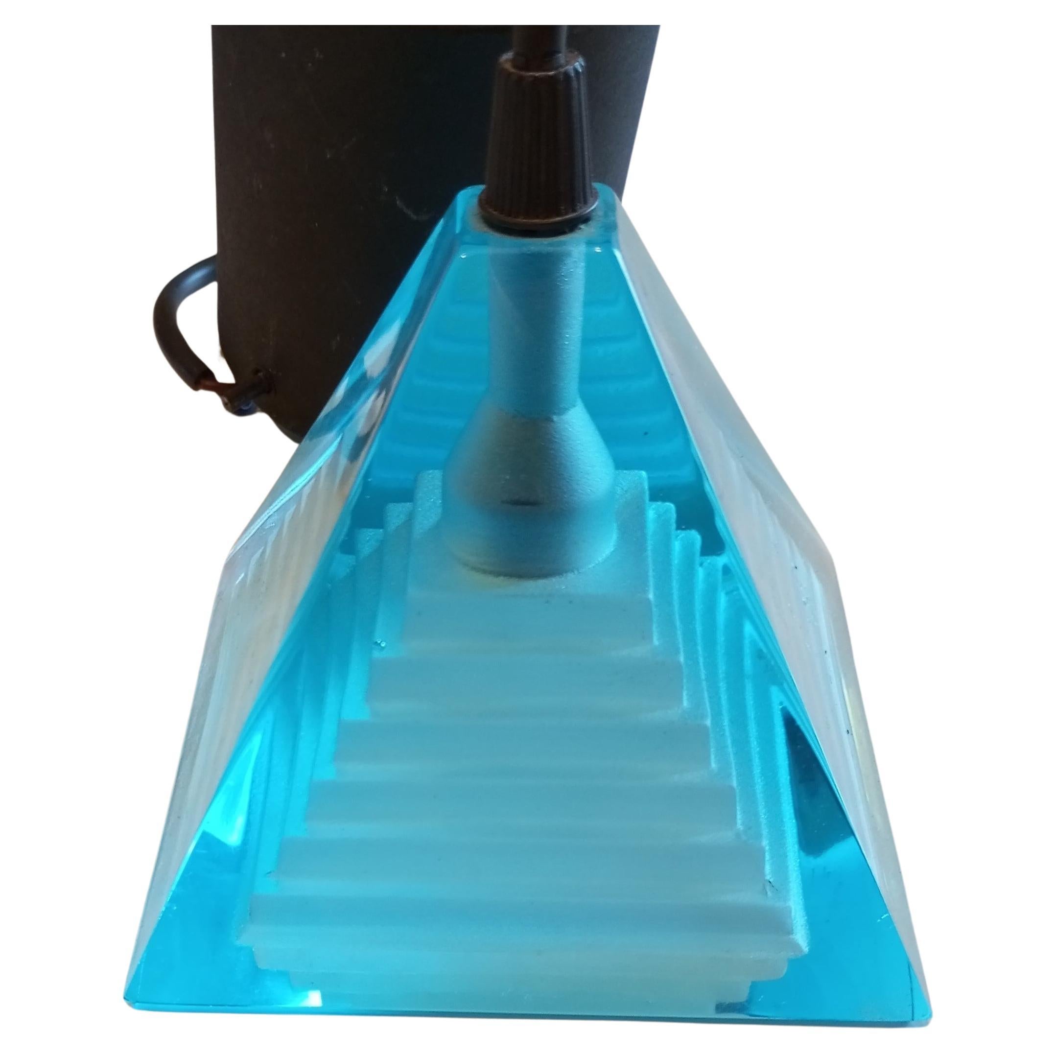 Set of 5 "Pyramid" pendant lamps designed by Paolo Piva for Mazzega For Sale