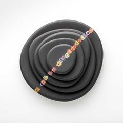 Set of 5 Murano glass plates - Design Eliana Lorena , "Rolling Stones"