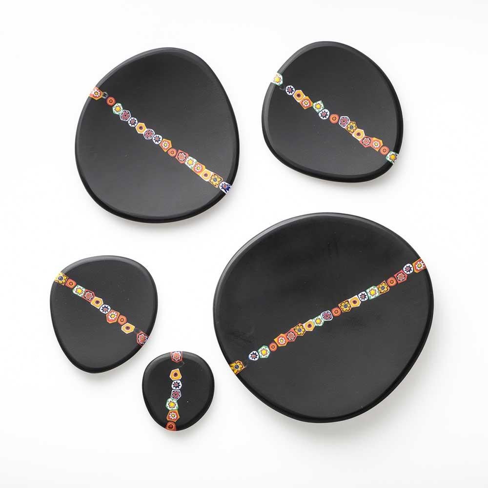 Set de 5 platos de cristal de Murano - Diseño Eliana Lorena , 