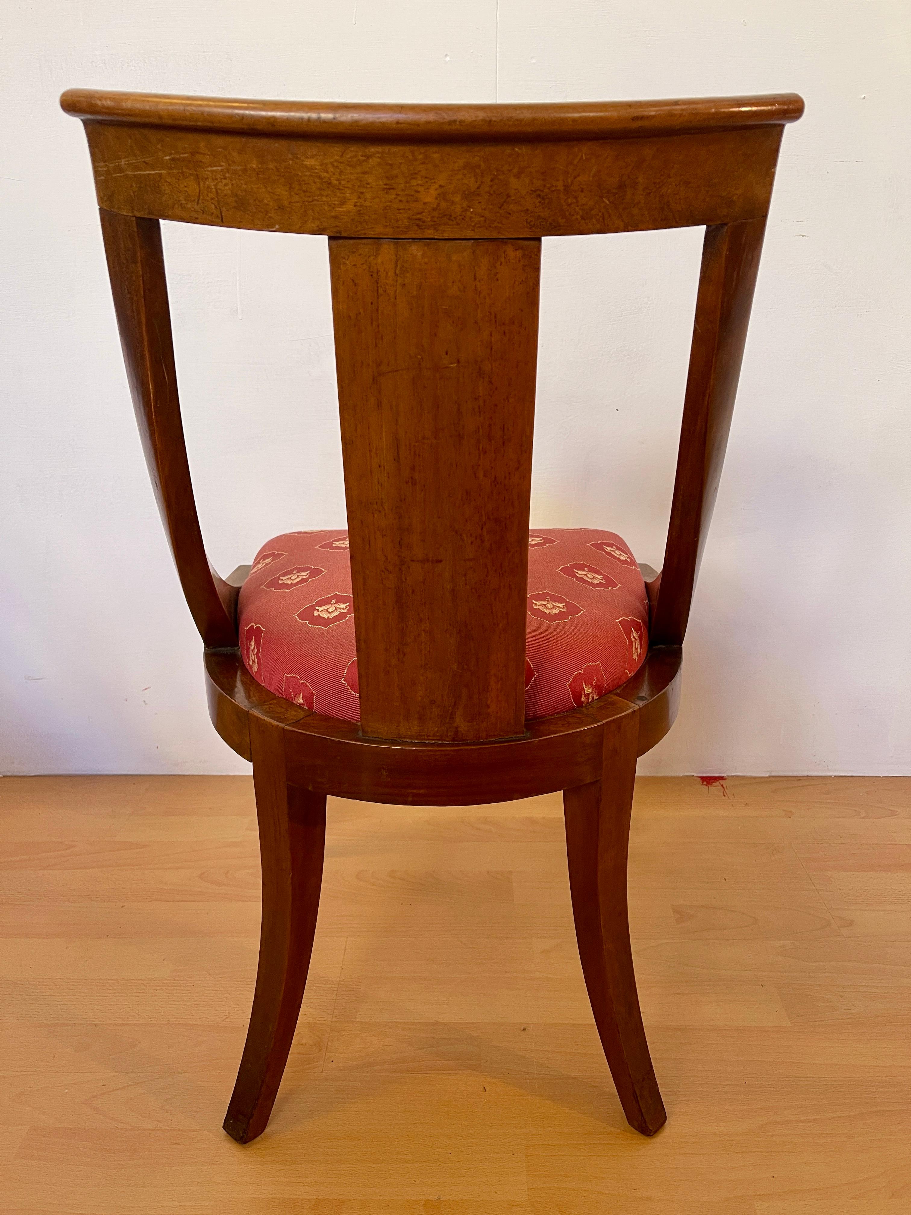 Set di 5 sedie a gondola italiane in stile impero lombardo degli anni '70 en vente 4