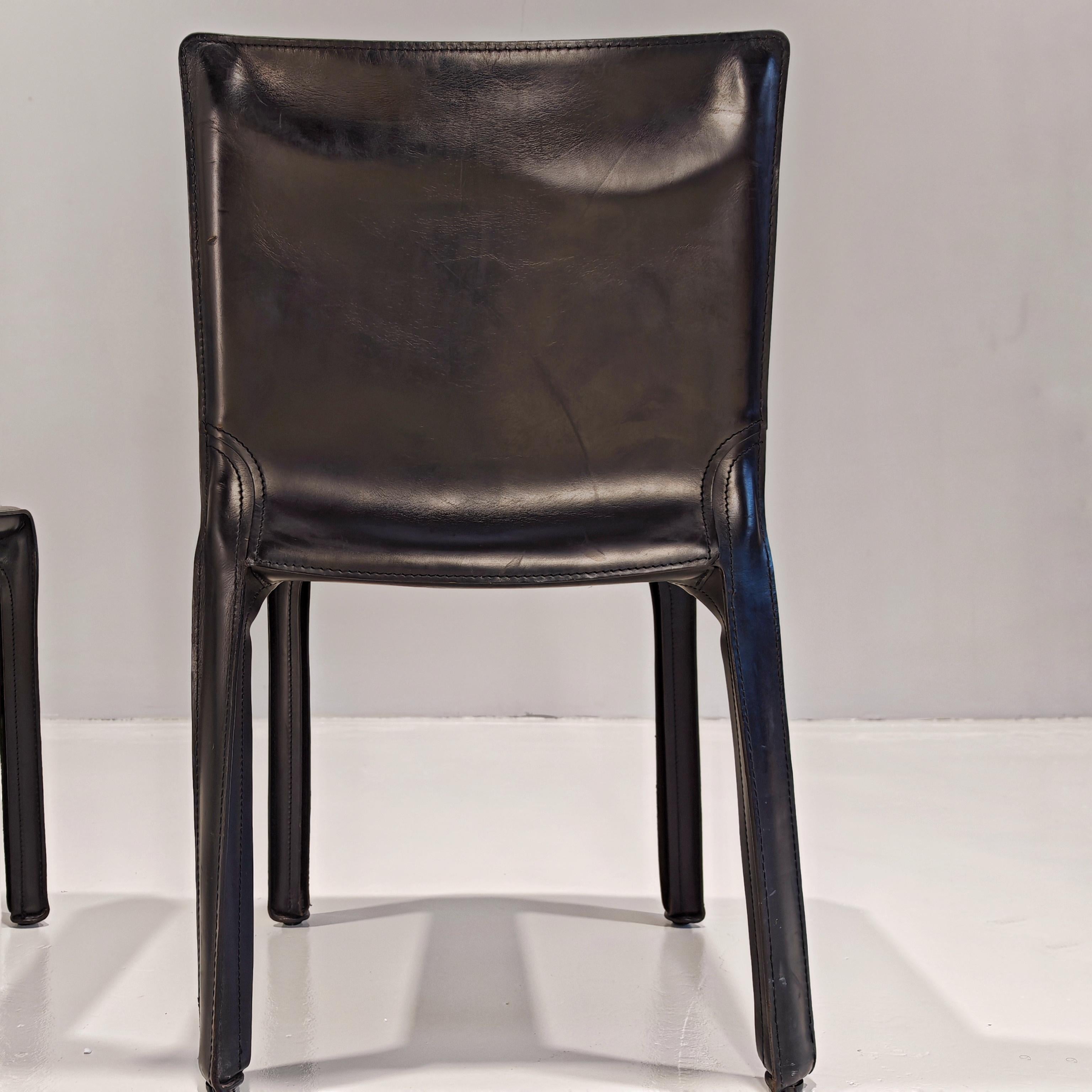 Juego de 5 sillas en bolas modelo Cab de Mario Bellini para Cassina en venta 8