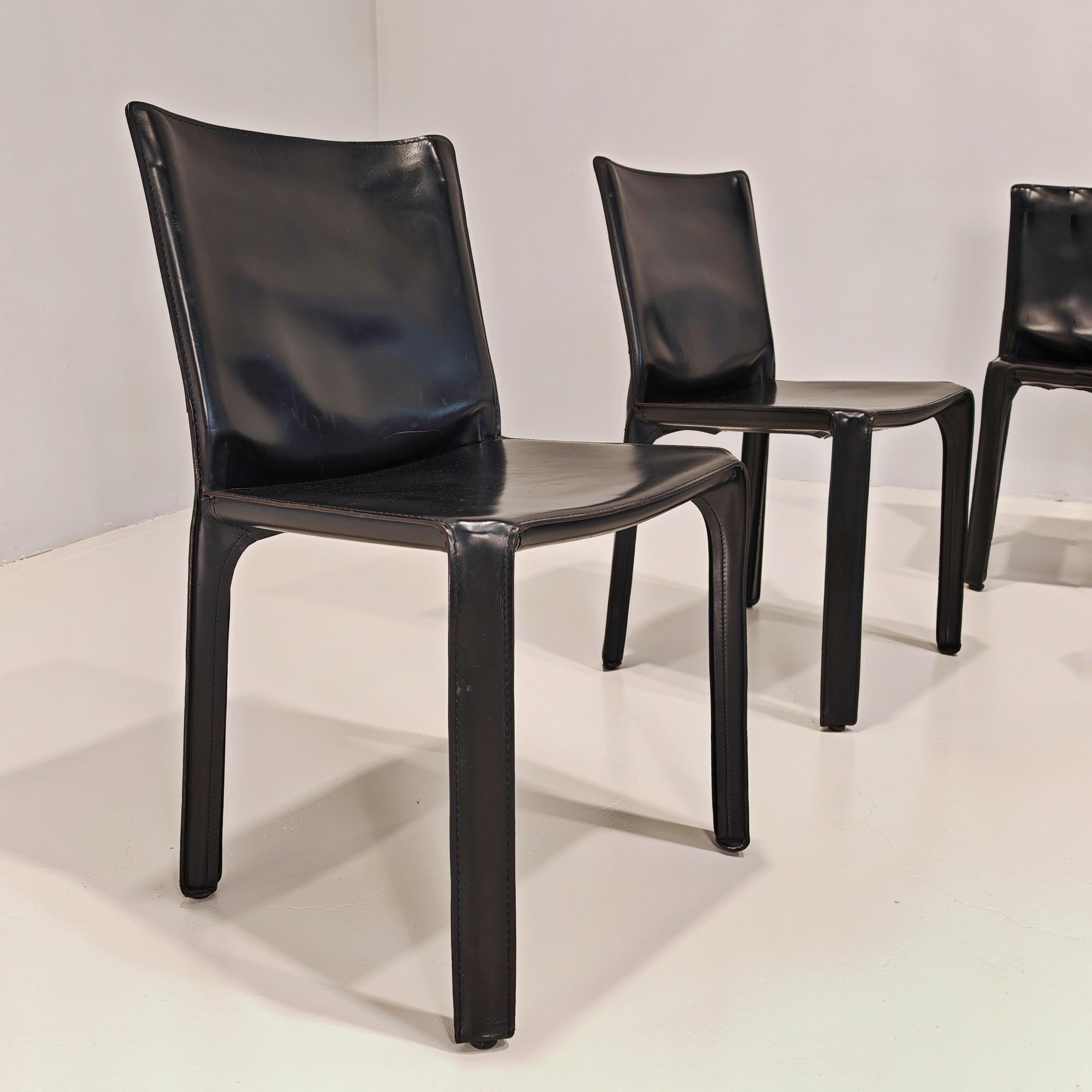 Juego de 5 sillas en bolas modelo Cab de Mario Bellini para Cassina Otro en venta