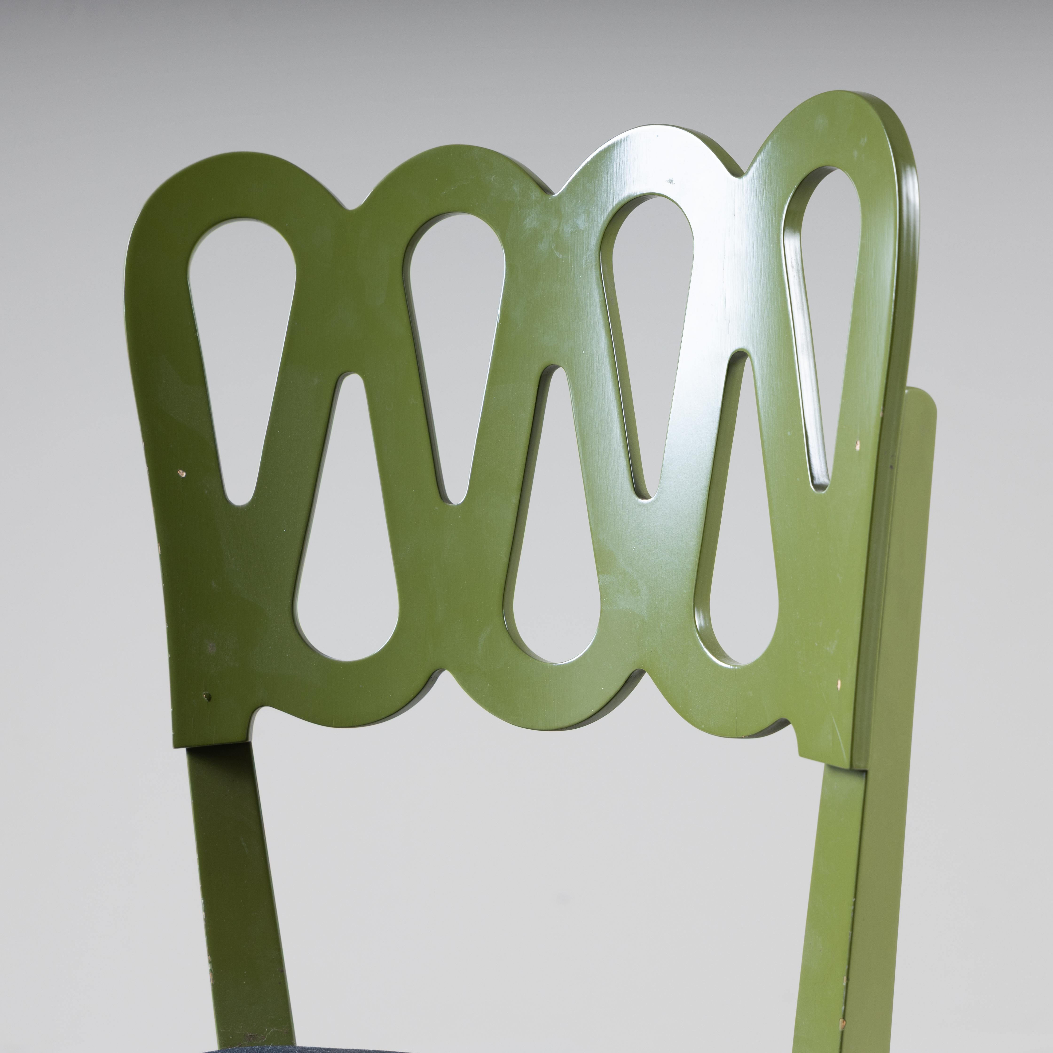 Set di 5 sedie Mod. 969, Gio Ponti,  Montina, 1969 in vendita 4